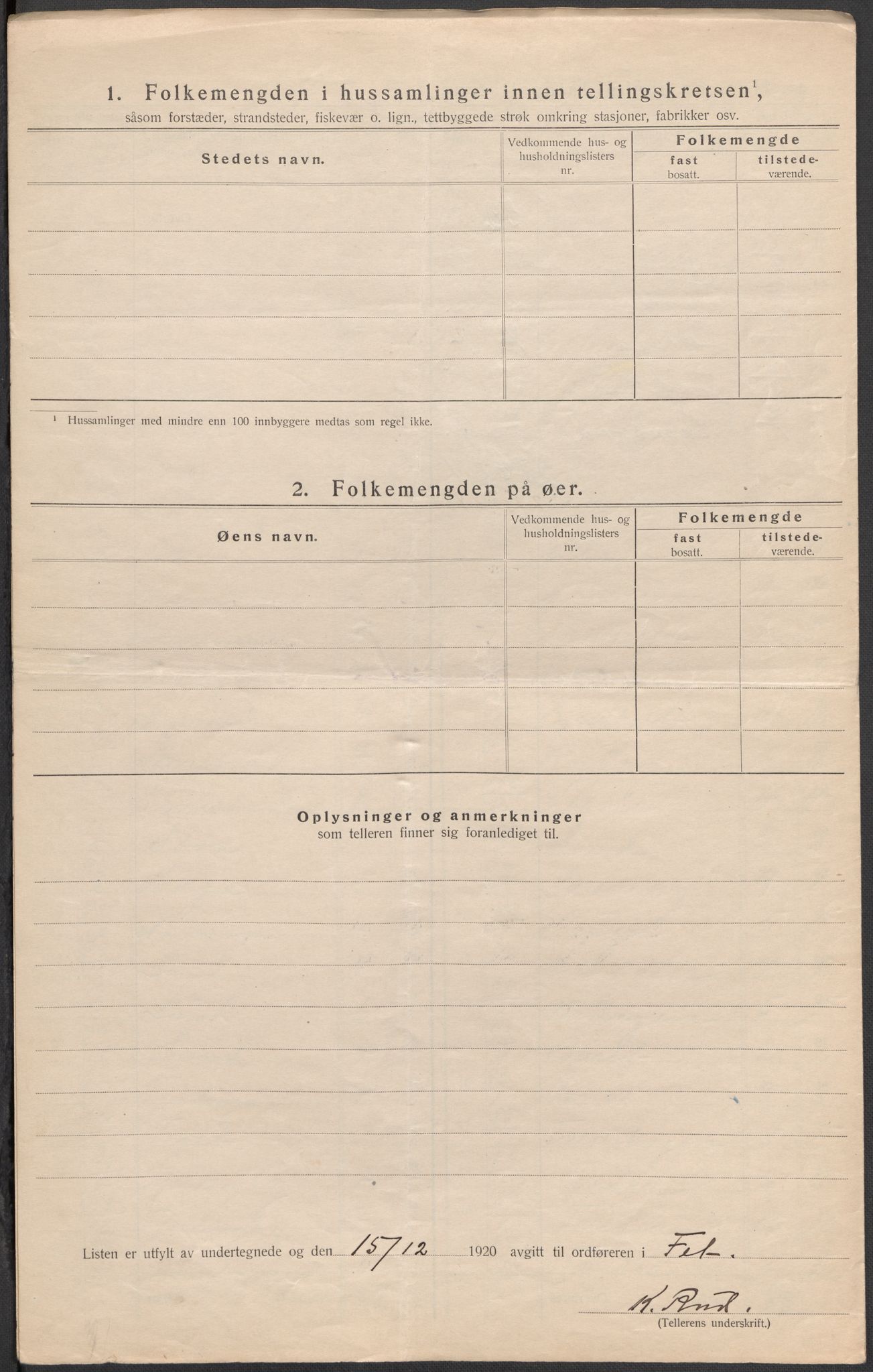 SAO, 1920 census for Fet, 1920, p. 34