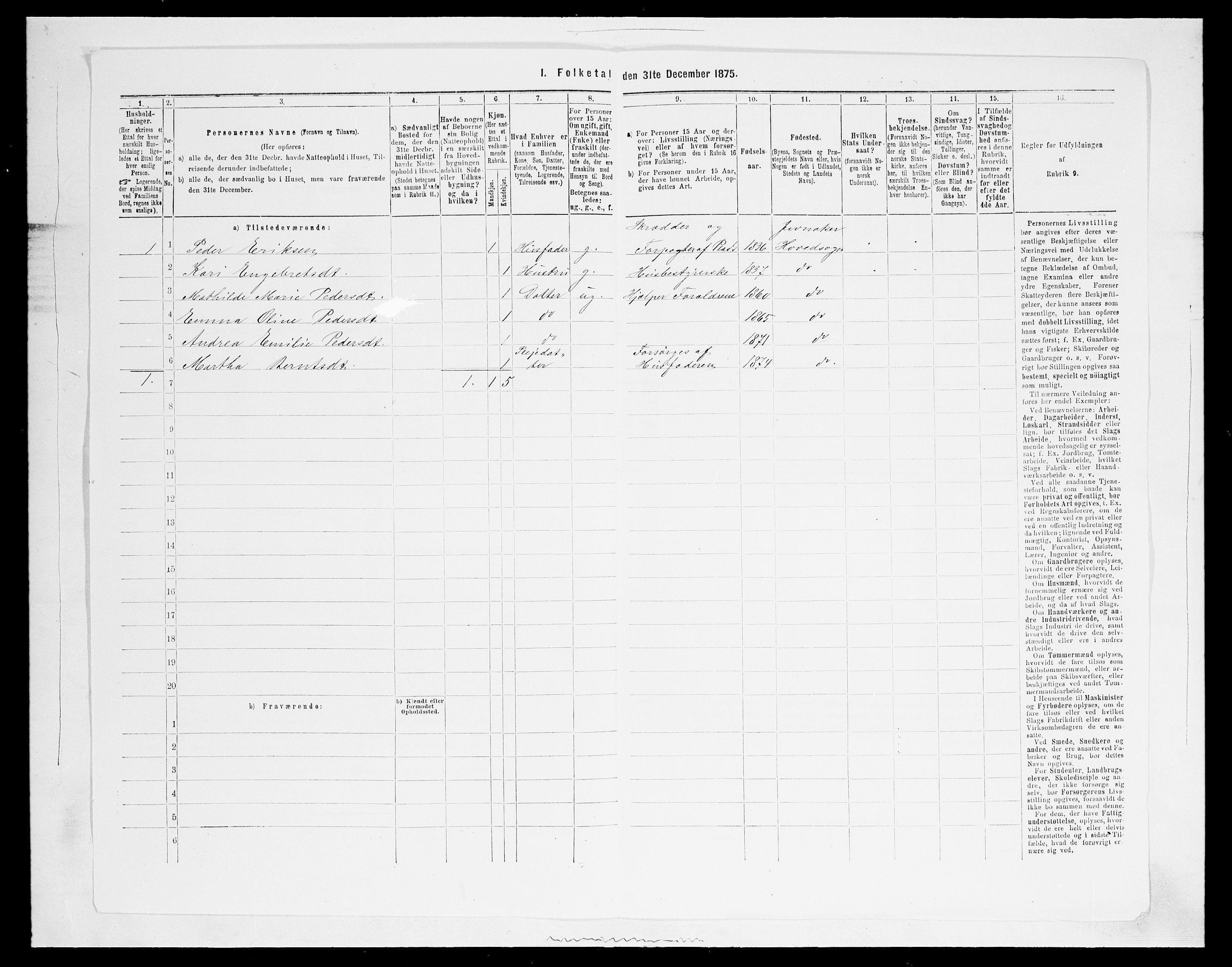 SAH, 1875 census for 0532P Jevnaker, 1875, p. 1342