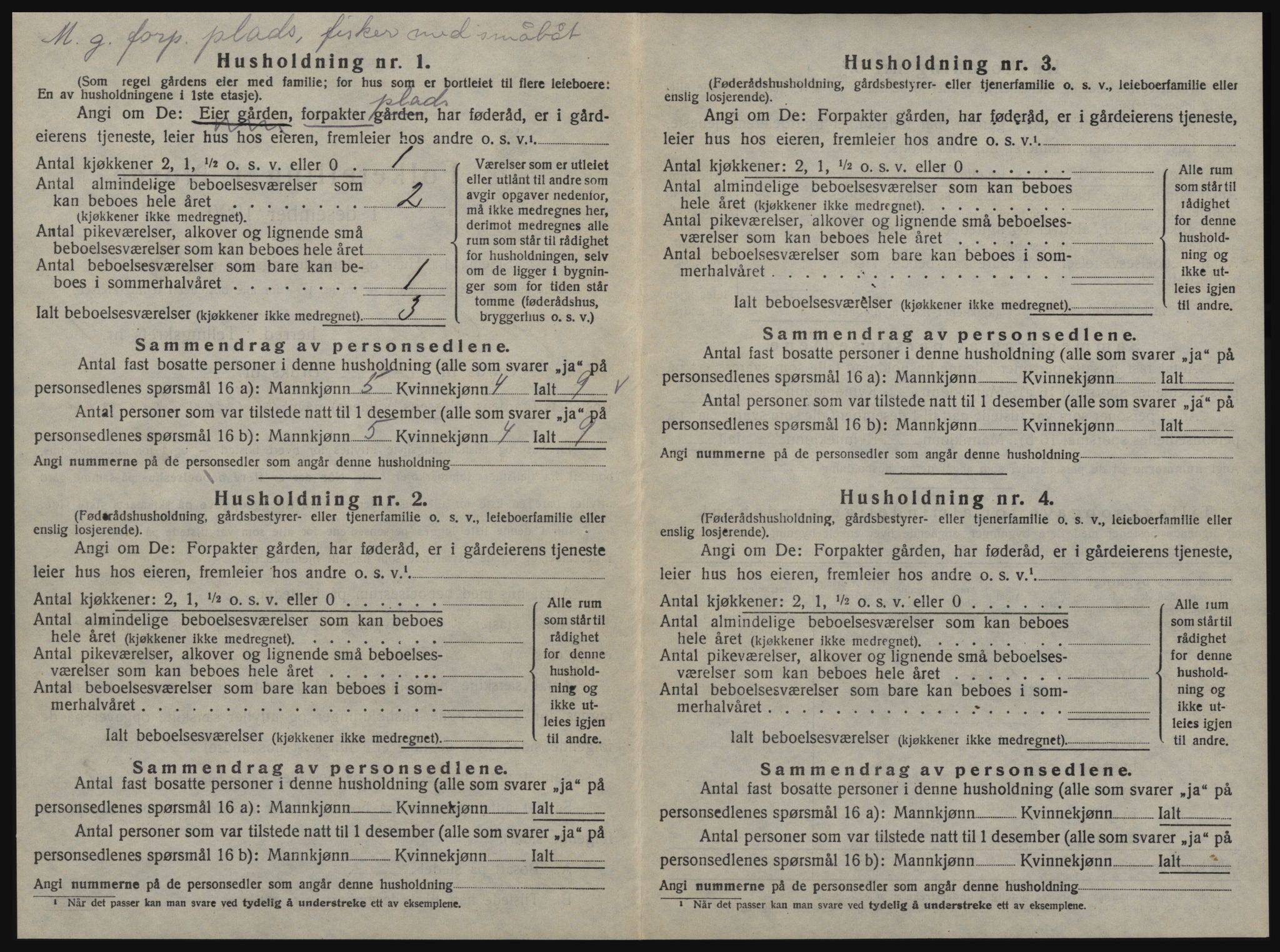 SAT, 1920 census for Ørland, 1920, p. 76