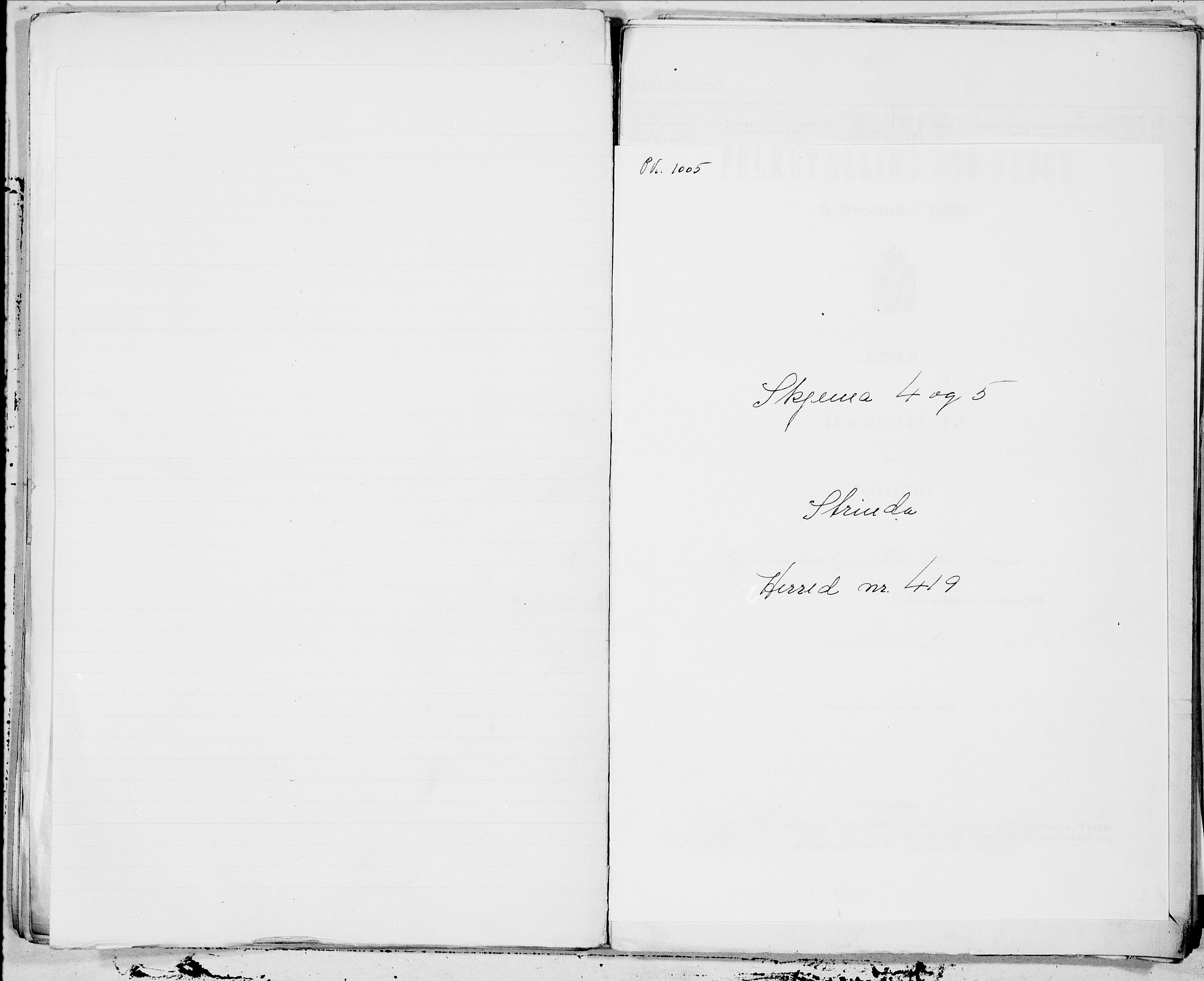 SAT, 1900 census for Strinda, 1900, p. 1