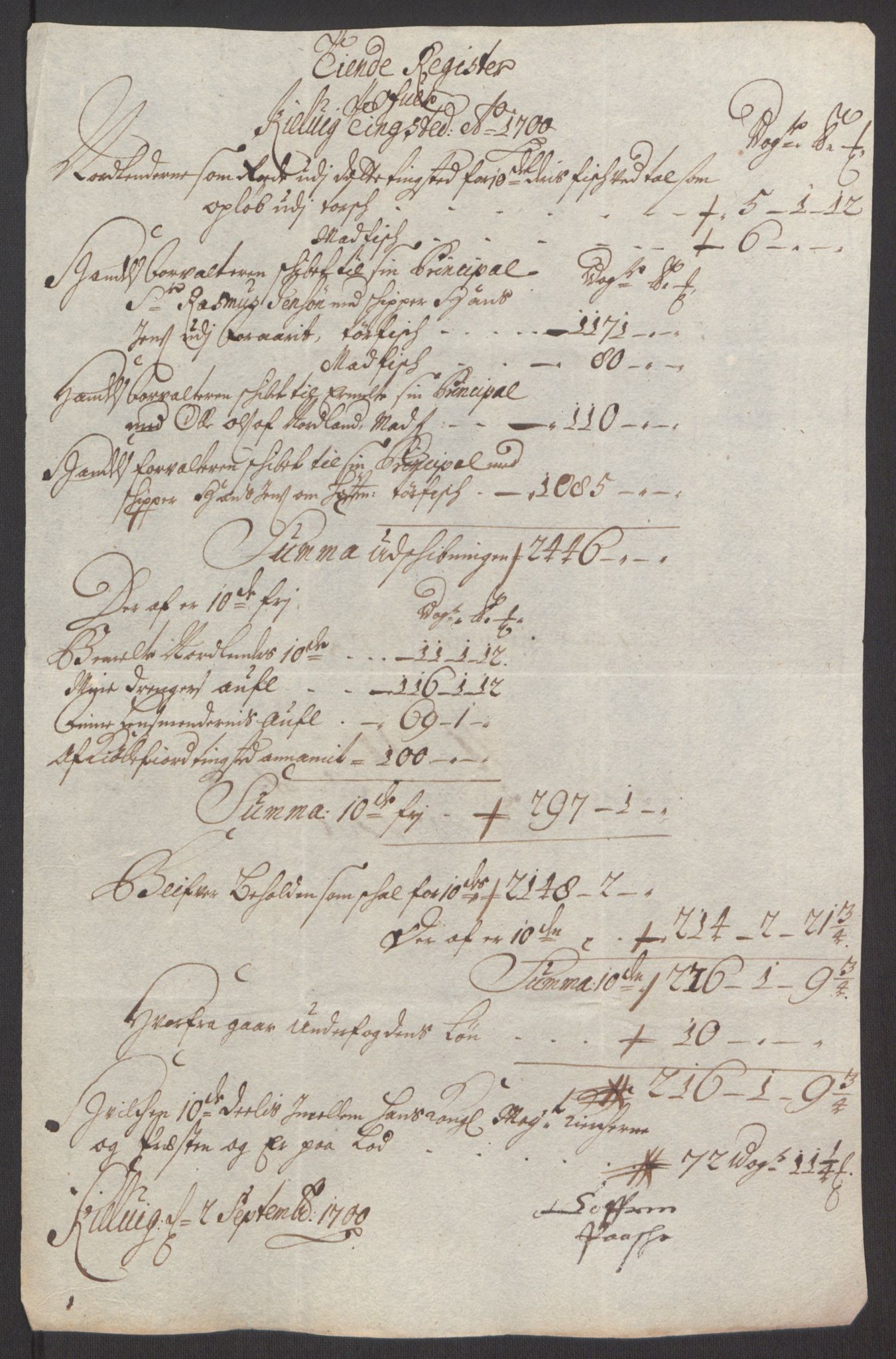 Rentekammeret inntil 1814, Reviderte regnskaper, Fogderegnskap, AV/RA-EA-4092/R69/L4851: Fogderegnskap Finnmark/Vardøhus, 1691-1700, p. 464