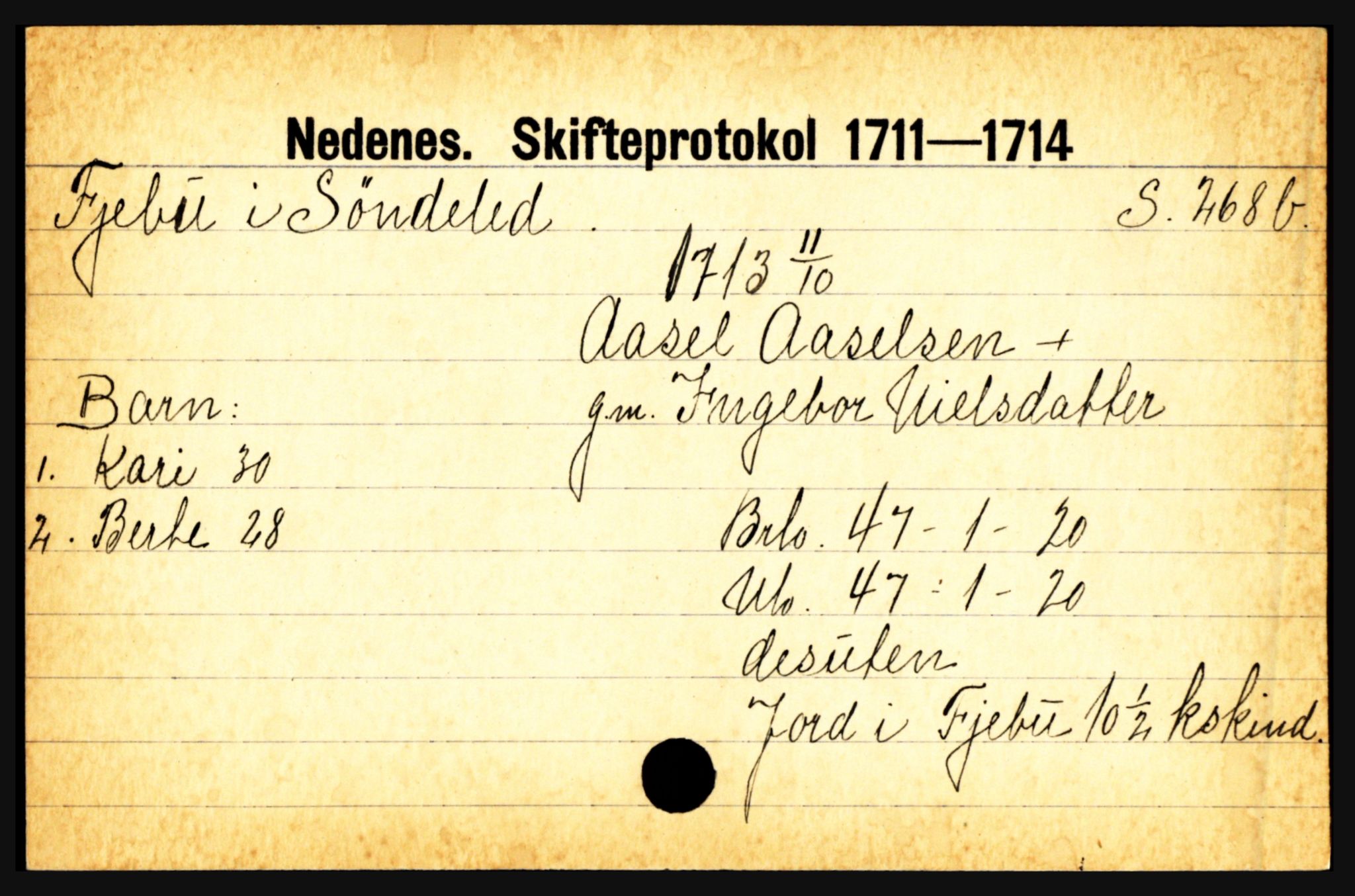 Nedenes sorenskriveri før 1824, AV/SAK-1221-0007/H, p. 6731