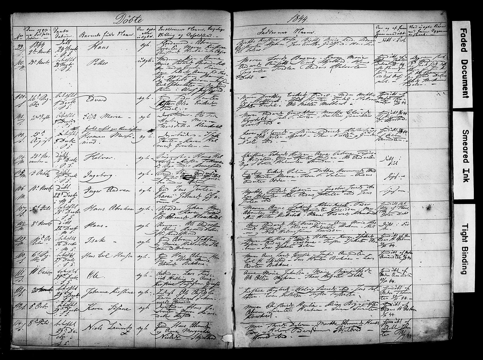Solum kirkebøker, SAKO/A-306/F/Fa/L0006: Parish register (official) no. I 6, 1844-1855, p. 8