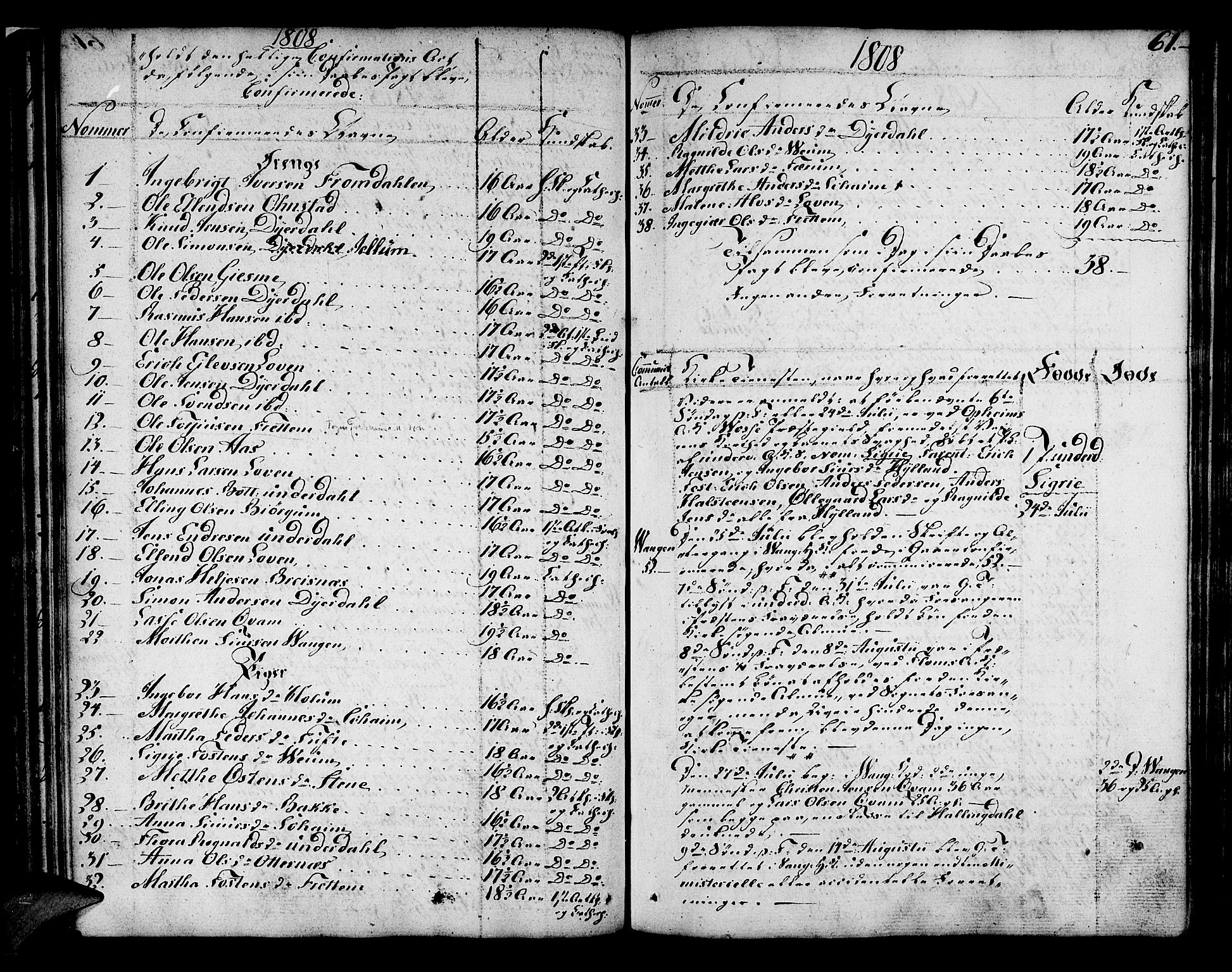 Aurland sokneprestembete, AV/SAB-A-99937/H/Ha/Haa/L0005: Parish register (official) no. A 5, 1801-1821, p. 61