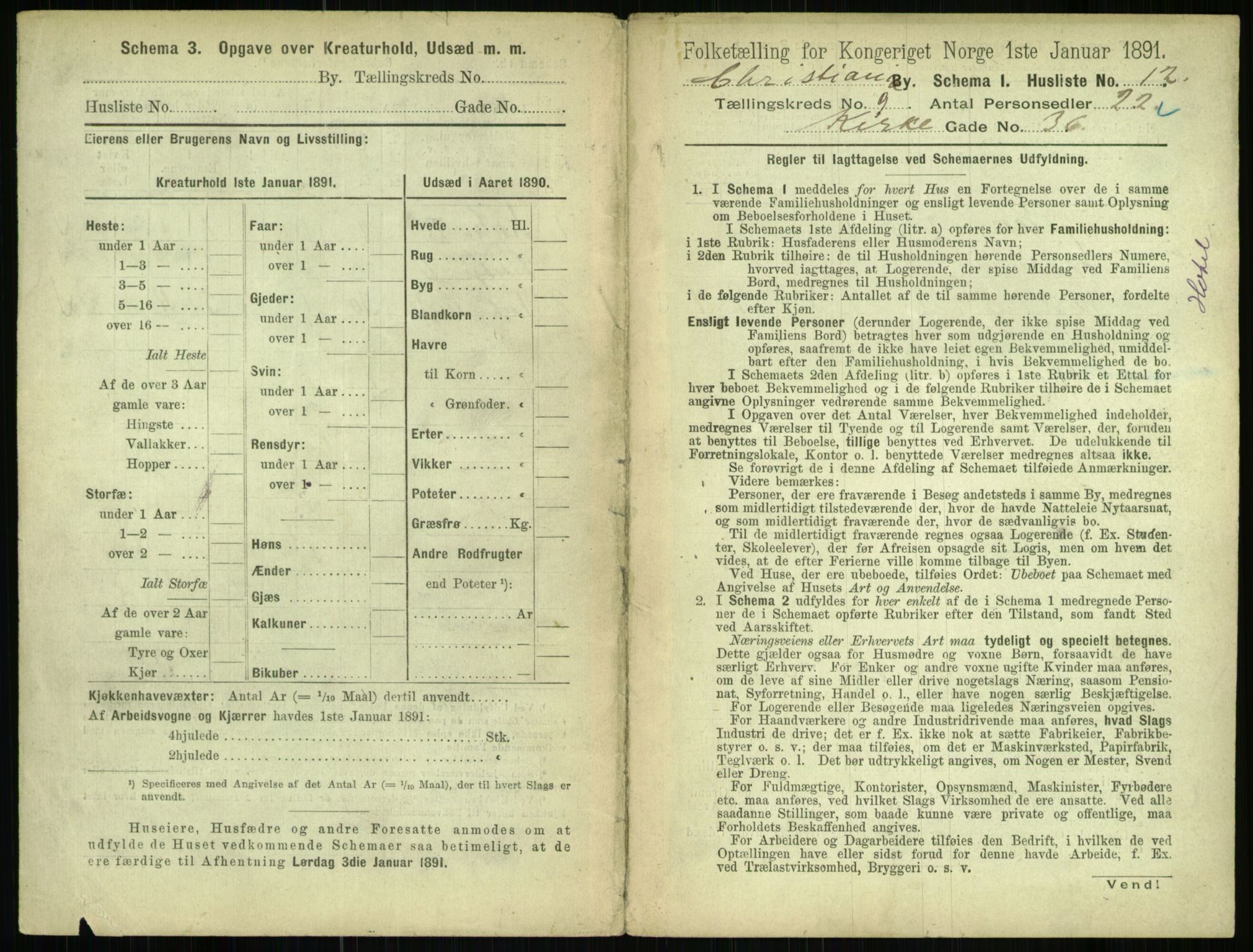 RA, 1891 census for 0301 Kristiania, 1891, p. 4007