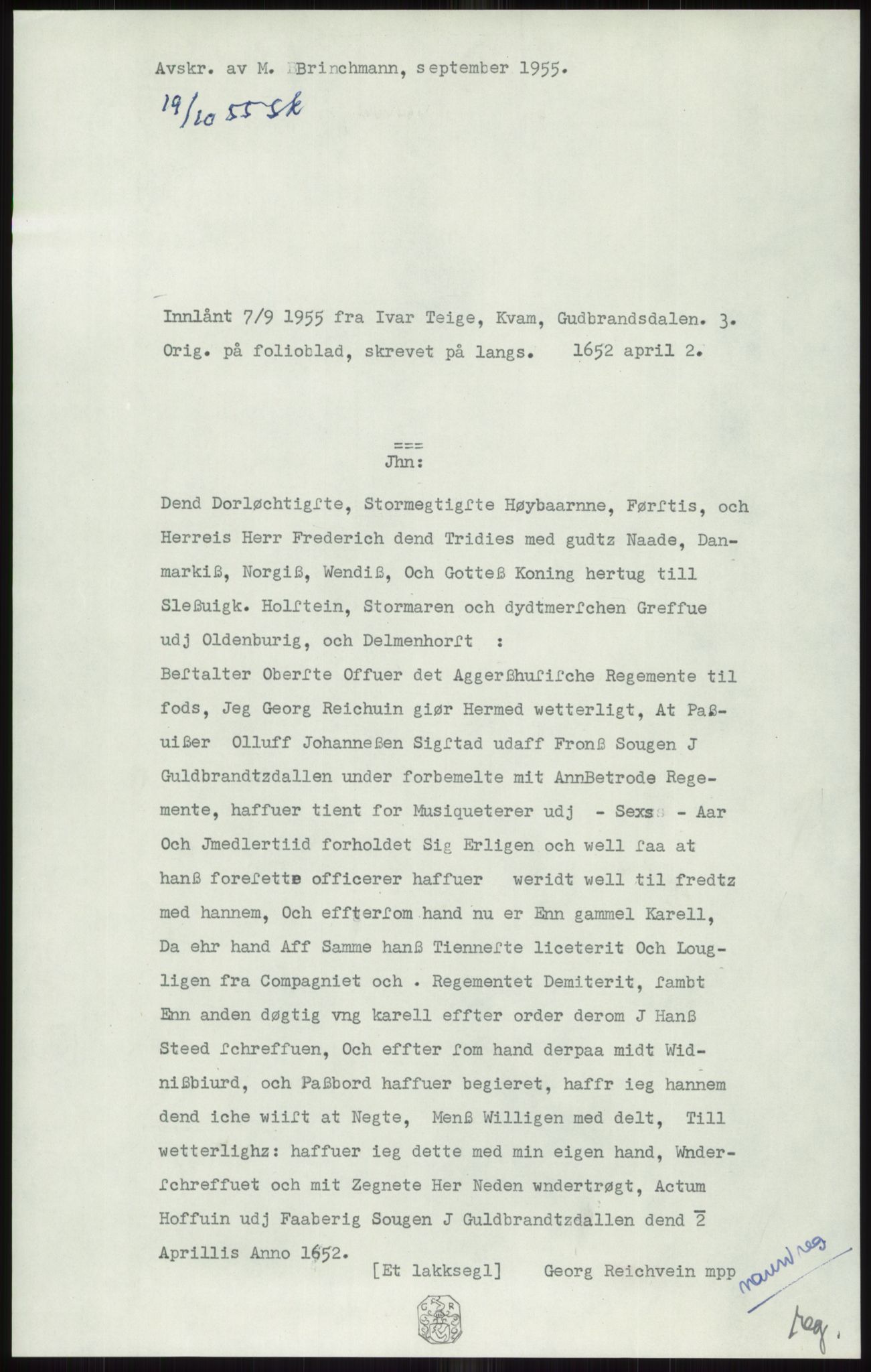 Samlinger til kildeutgivelse, Diplomavskriftsamlingen, AV/RA-EA-4053/H/Ha, p. 207