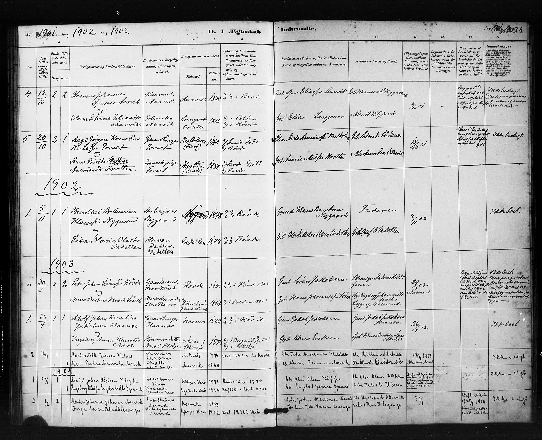 Ministerialprotokoller, klokkerbøker og fødselsregistre - Møre og Romsdal, AV/SAT-A-1454/504/L0056: Parish register (official) no. 504A03, 1884-1904, p. 74