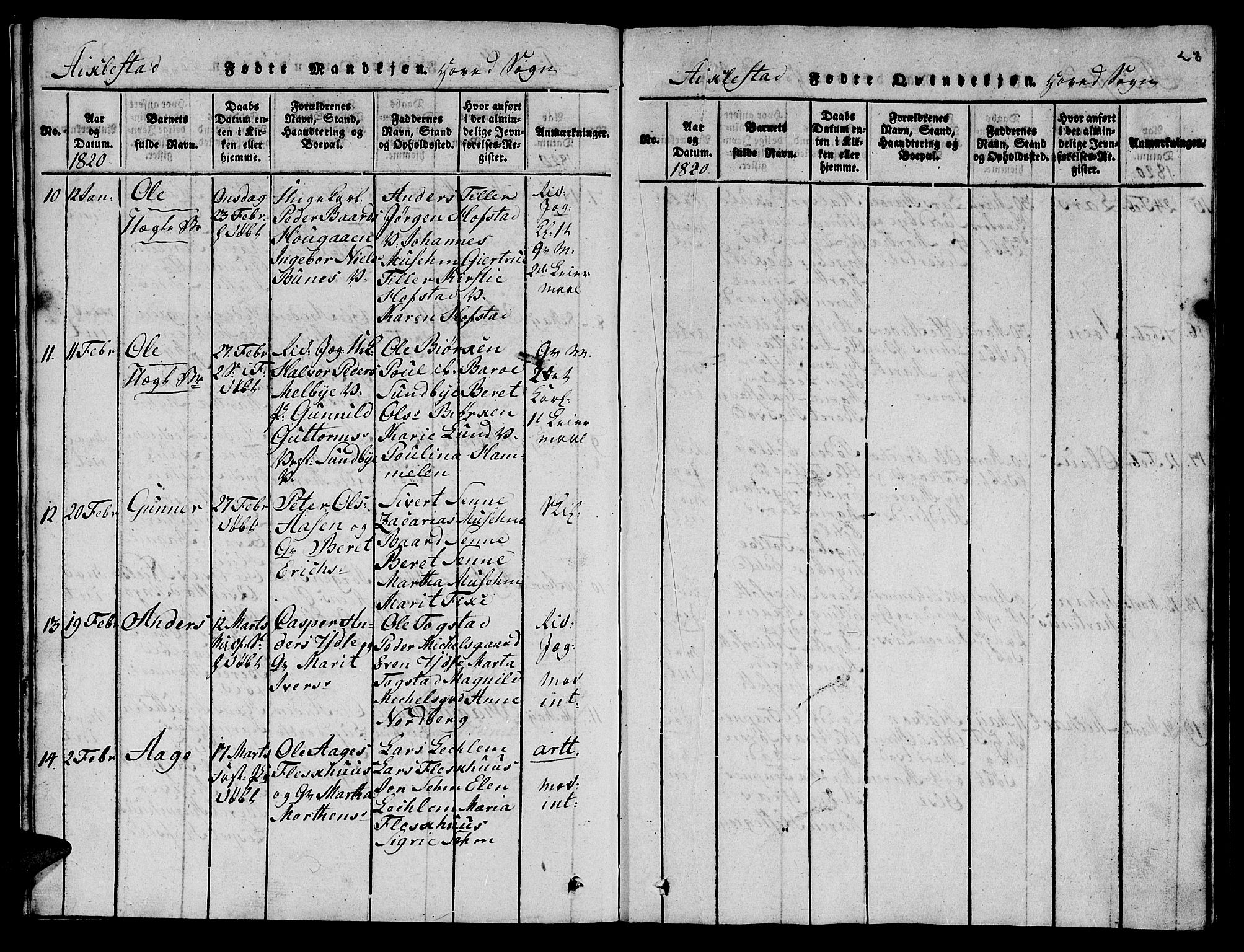 Ministerialprotokoller, klokkerbøker og fødselsregistre - Nord-Trøndelag, AV/SAT-A-1458/723/L0251: Parish register (copy) no. 723C01 /1, 1816-1831, p. 28