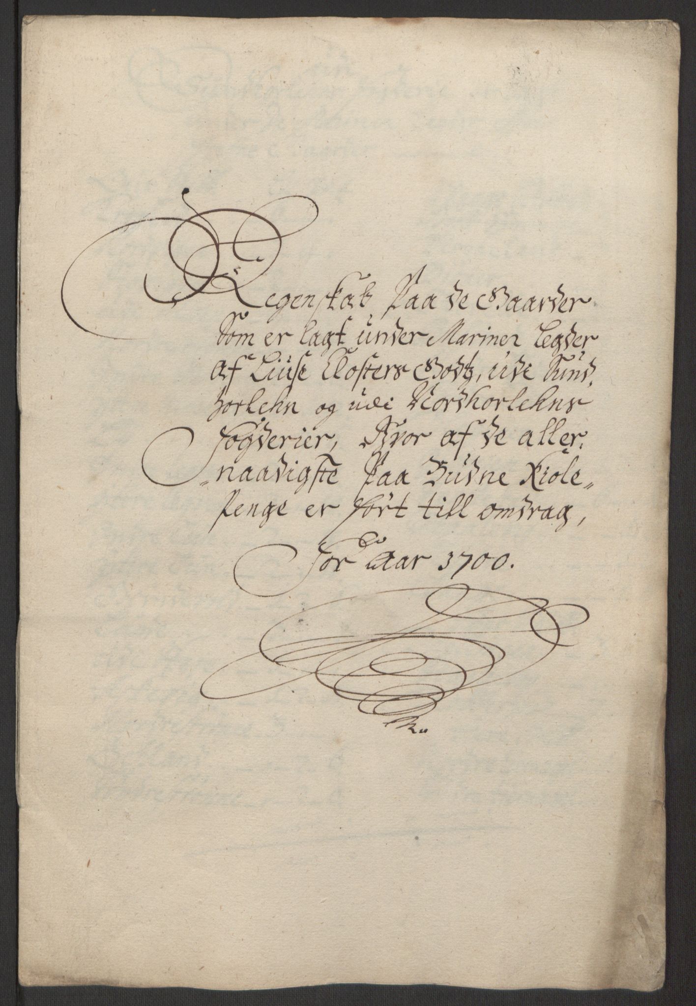 Rentekammeret inntil 1814, Reviderte regnskaper, Fogderegnskap, RA/EA-4092/R50/L3159: Fogderegnskap Lyse kloster, 1691-1709, p. 132