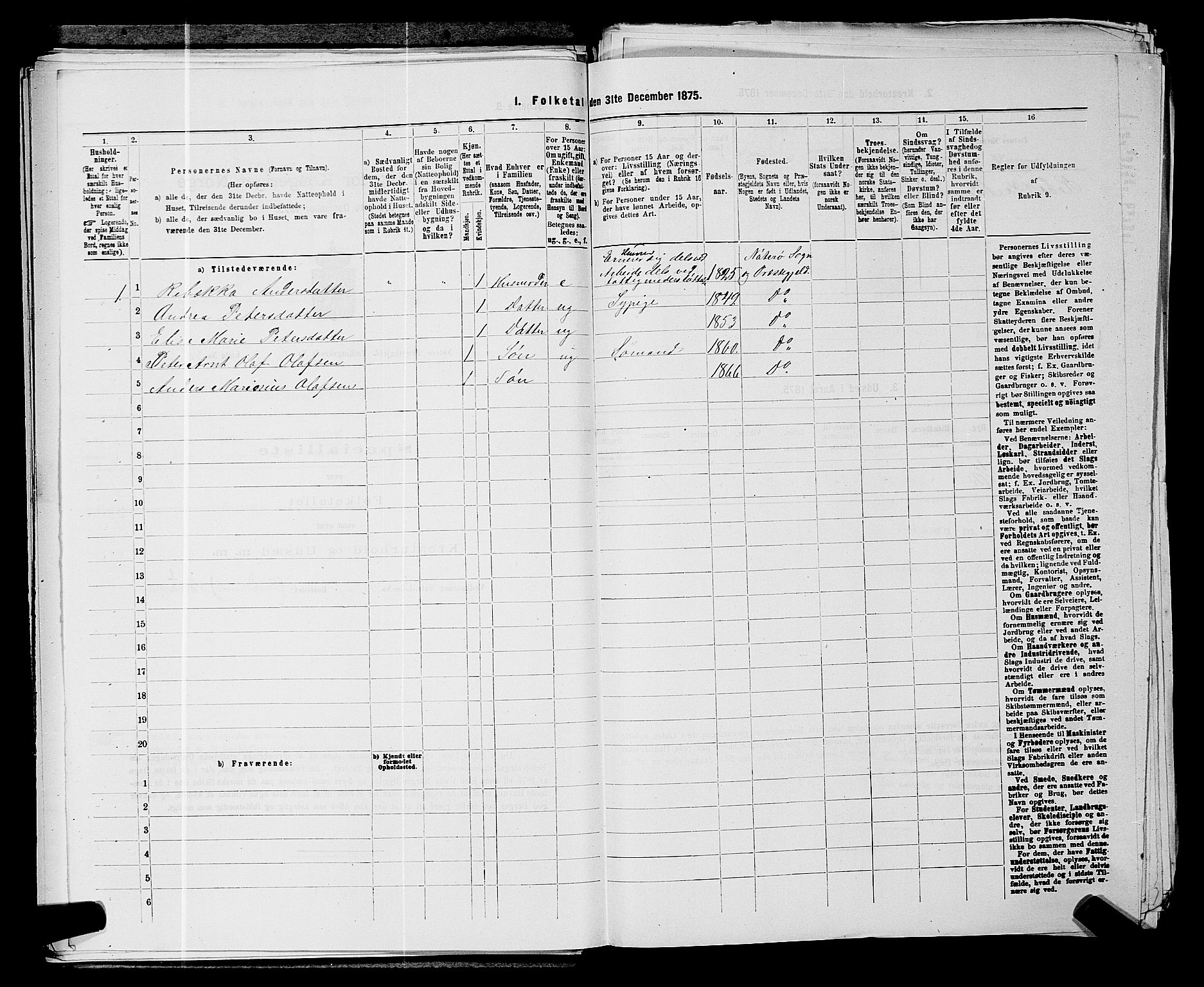 SAKO, 1875 census for 0722P Nøtterøy, 1875, p. 1415