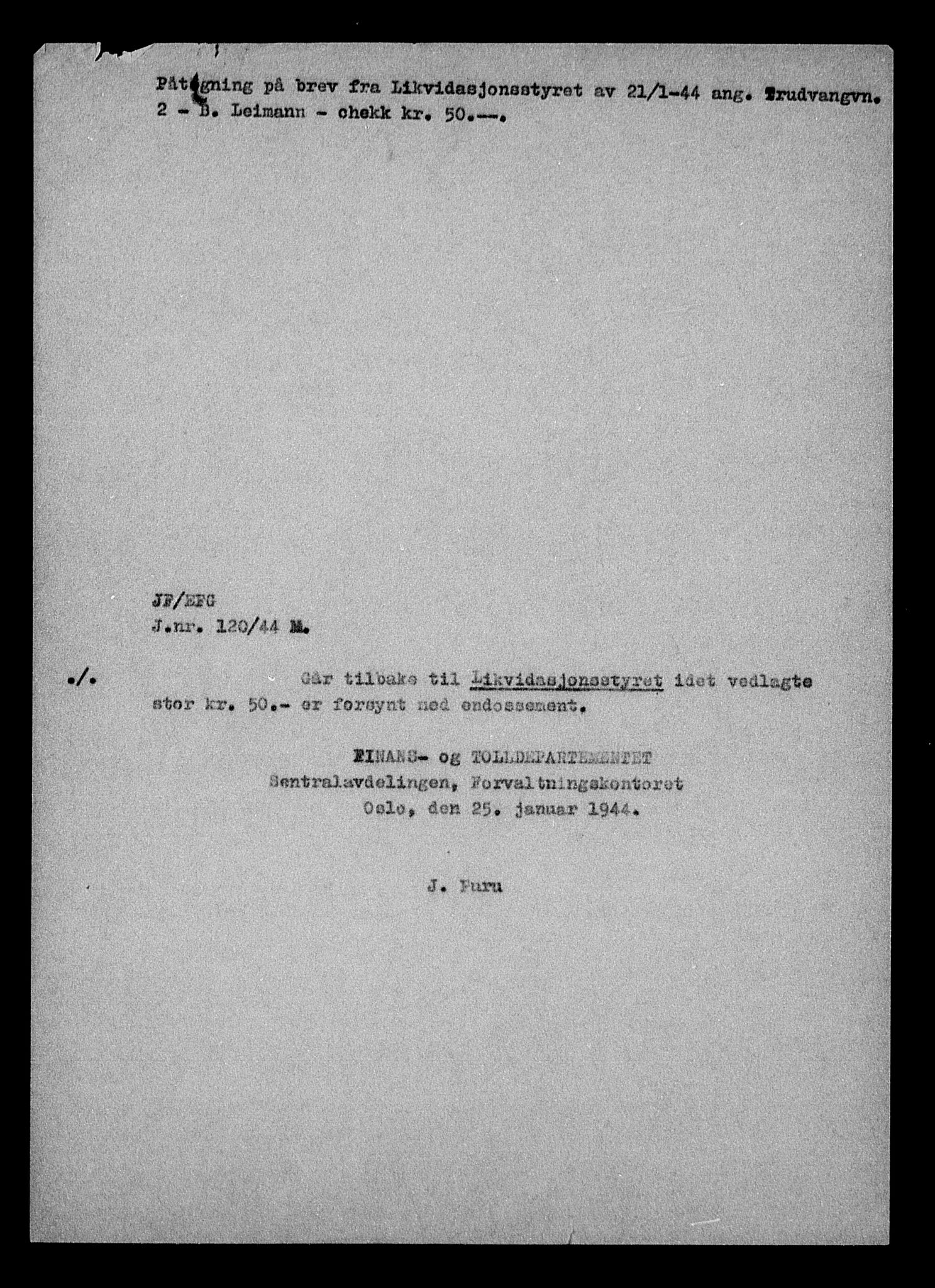 Justisdepartementet, Tilbakeføringskontoret for inndratte formuer, RA/S-1564/H/Hc/Hcc/L0955: --, 1945-1947, p. 497