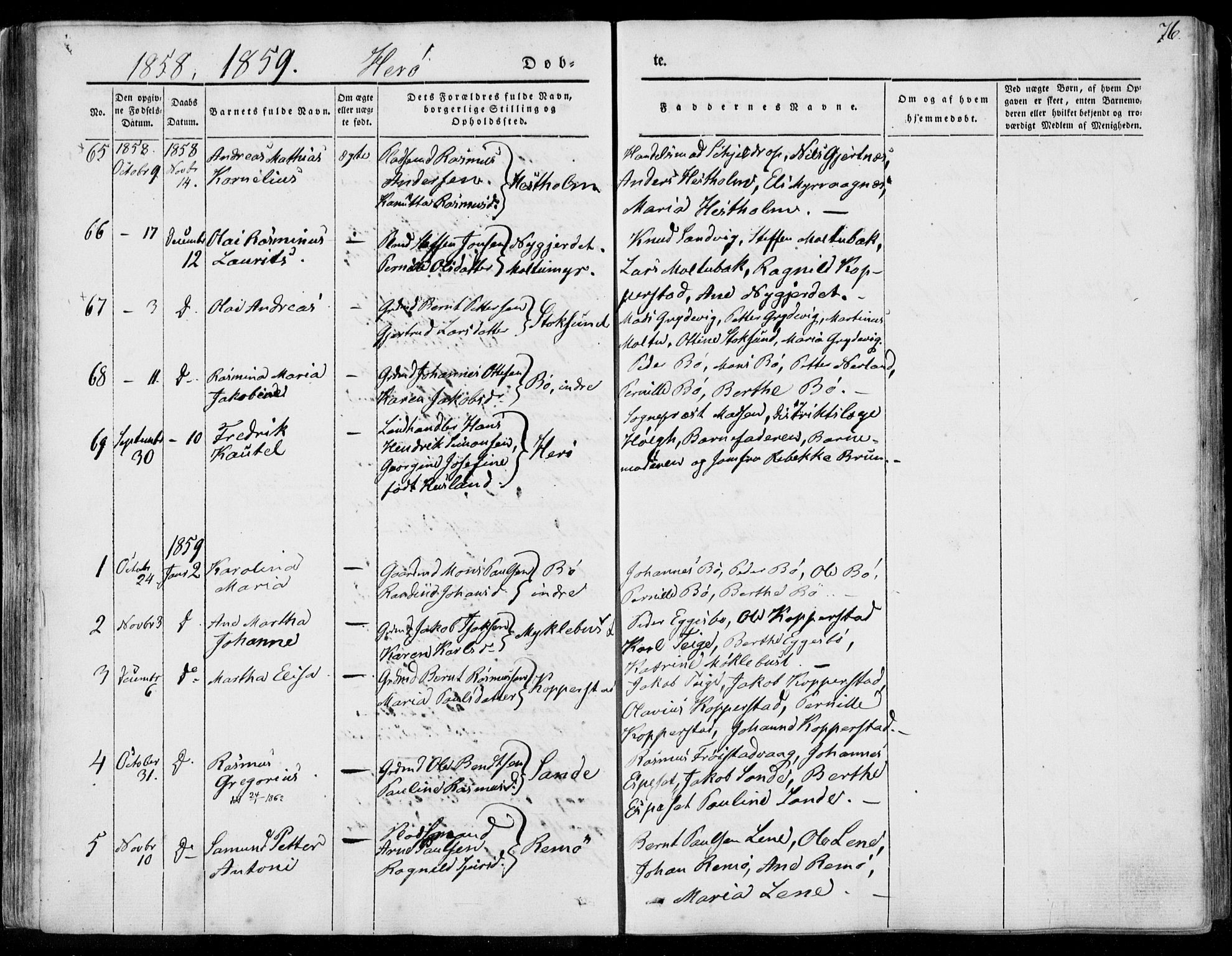 Ministerialprotokoller, klokkerbøker og fødselsregistre - Møre og Romsdal, AV/SAT-A-1454/507/L0070: Parish register (official) no. 507A05, 1842-1873, p. 76