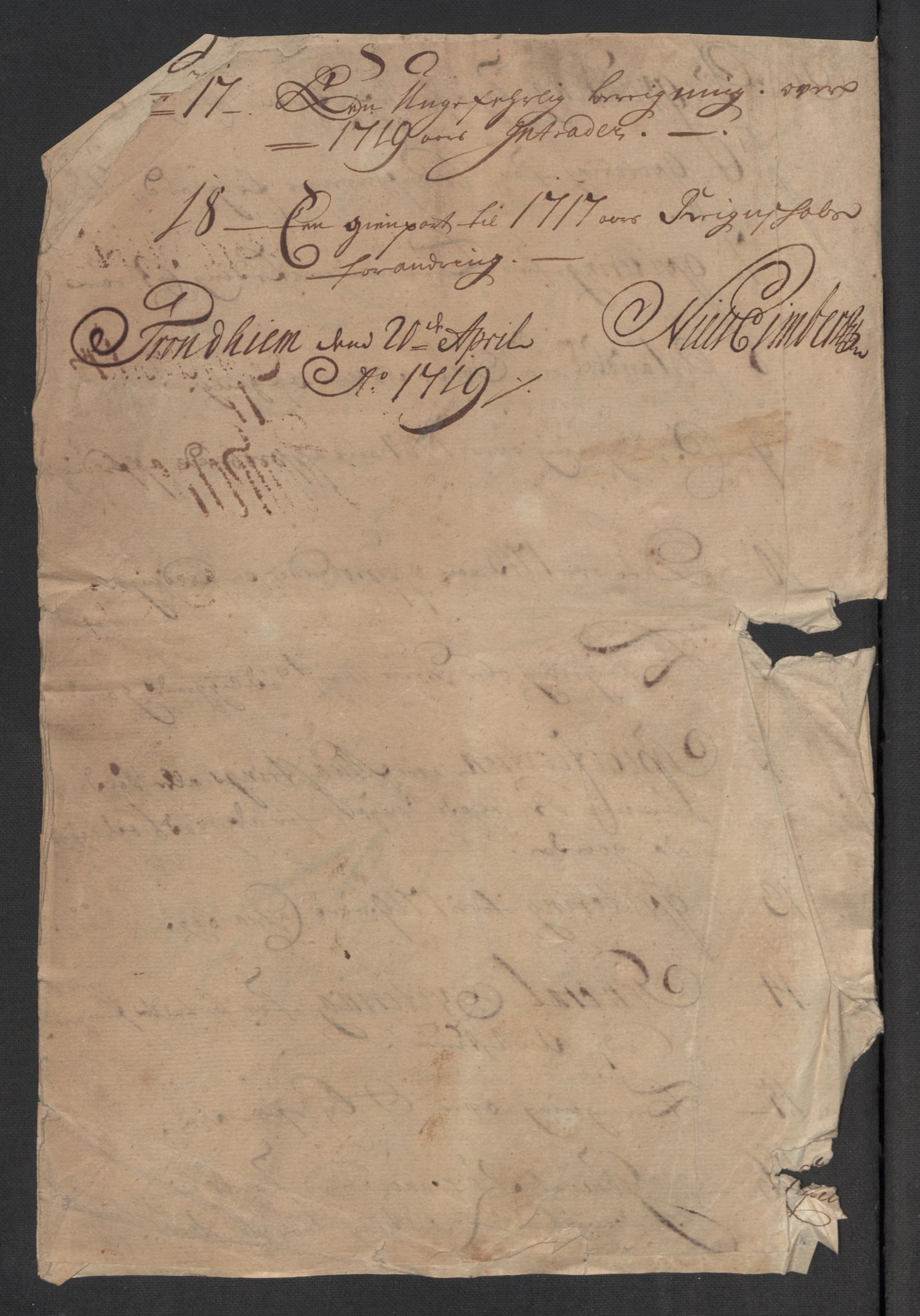 Rentekammeret inntil 1814, Reviderte regnskaper, Fogderegnskap, AV/RA-EA-4092/R57/L3866: Fogderegnskap Fosen, 1718, p. 19