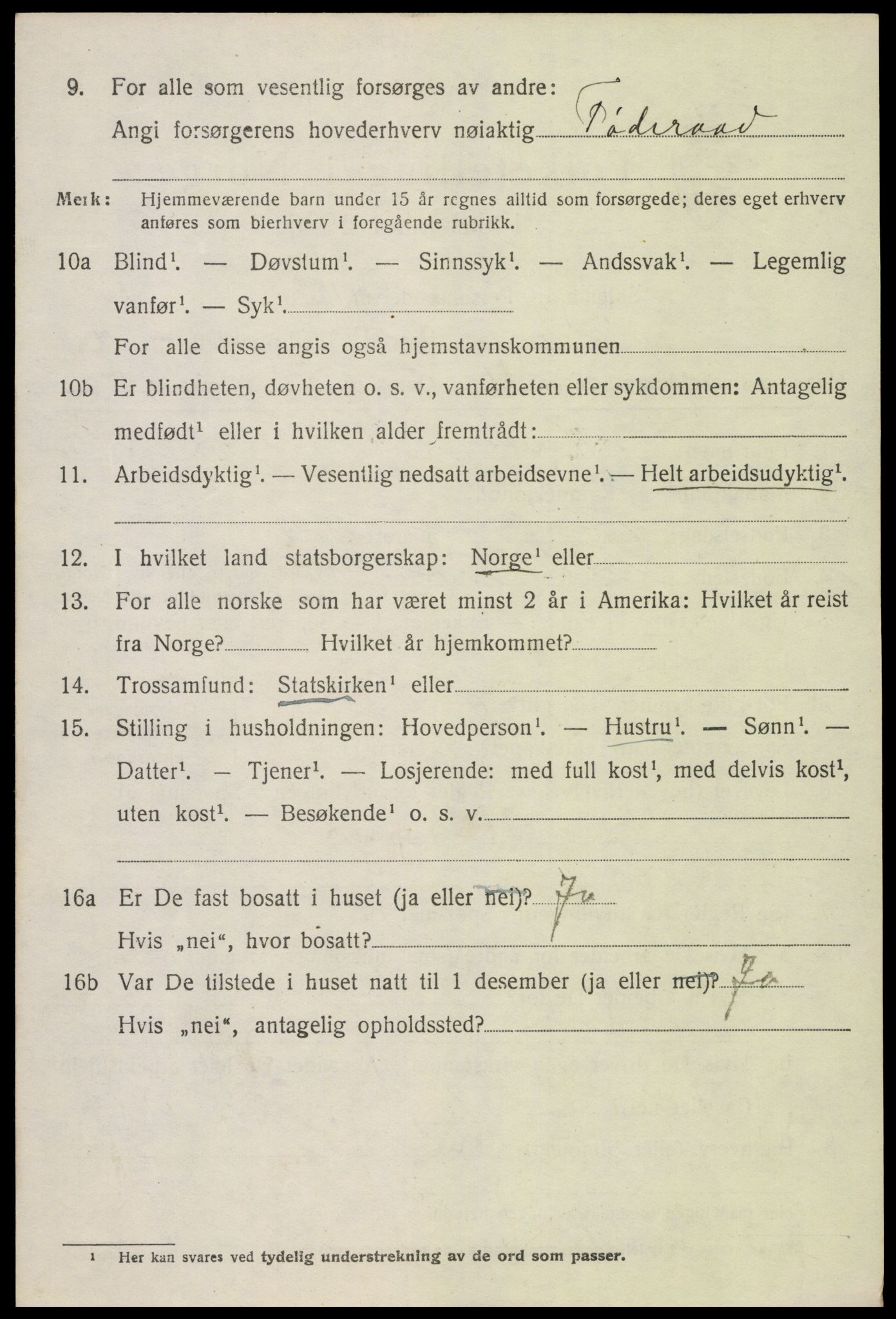 SAH, 1920 census for Søndre Land, 1920, p. 4958