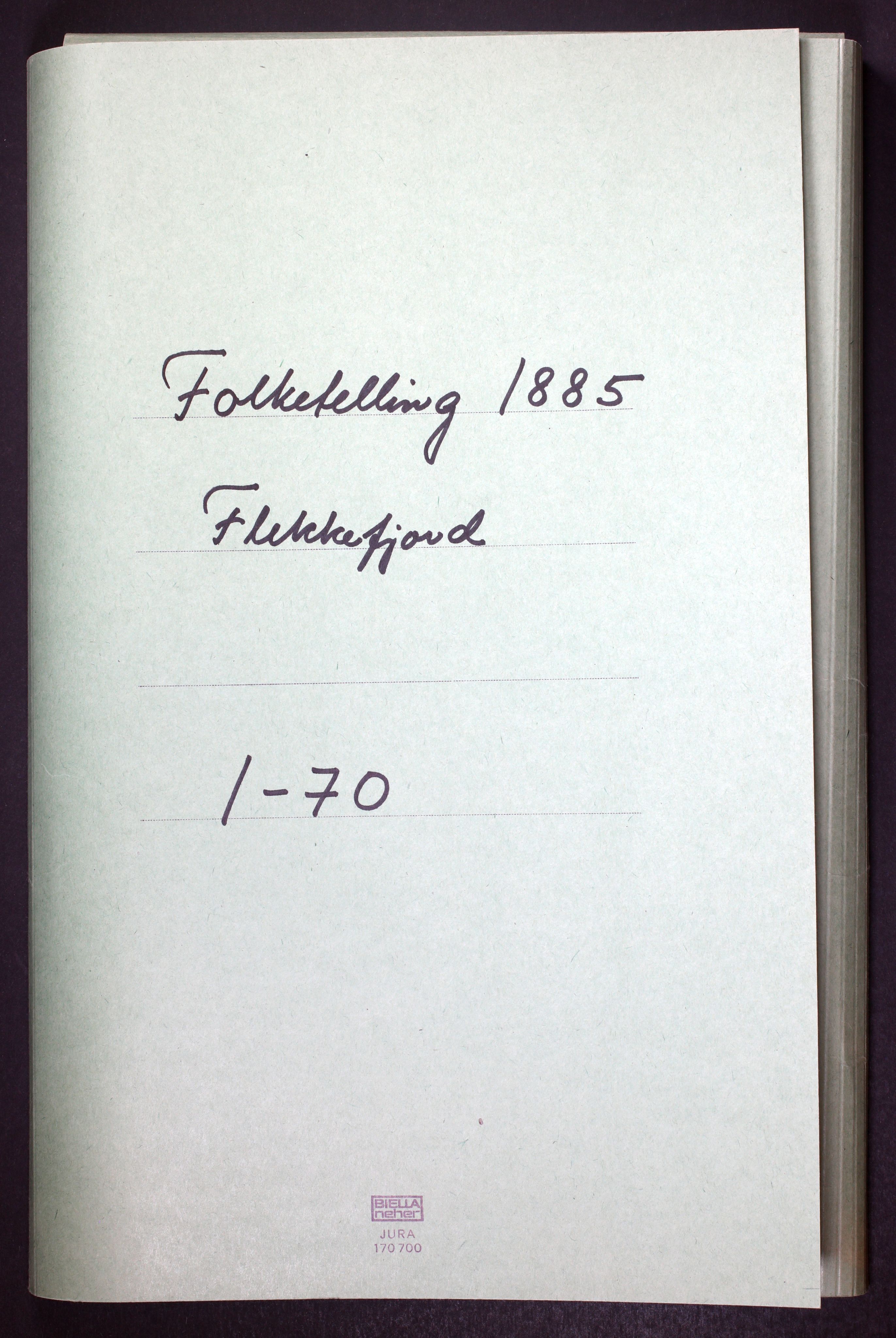 SAK, 1885 census for 1004 Flekkefjord, 1885