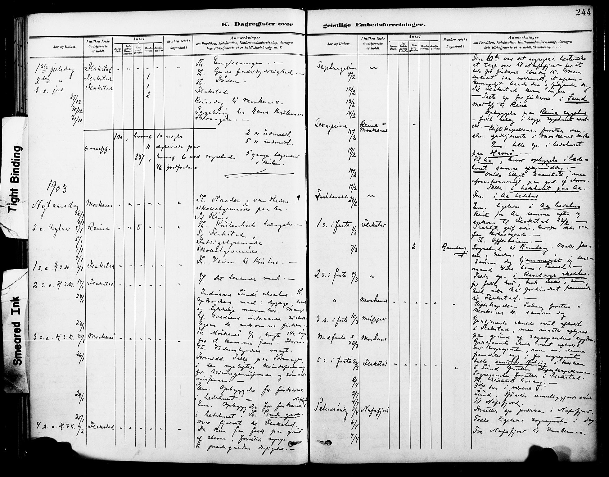 Ministerialprotokoller, klokkerbøker og fødselsregistre - Nordland, SAT/A-1459/885/L1205: Parish register (official) no. 885A06, 1892-1905, p. 244