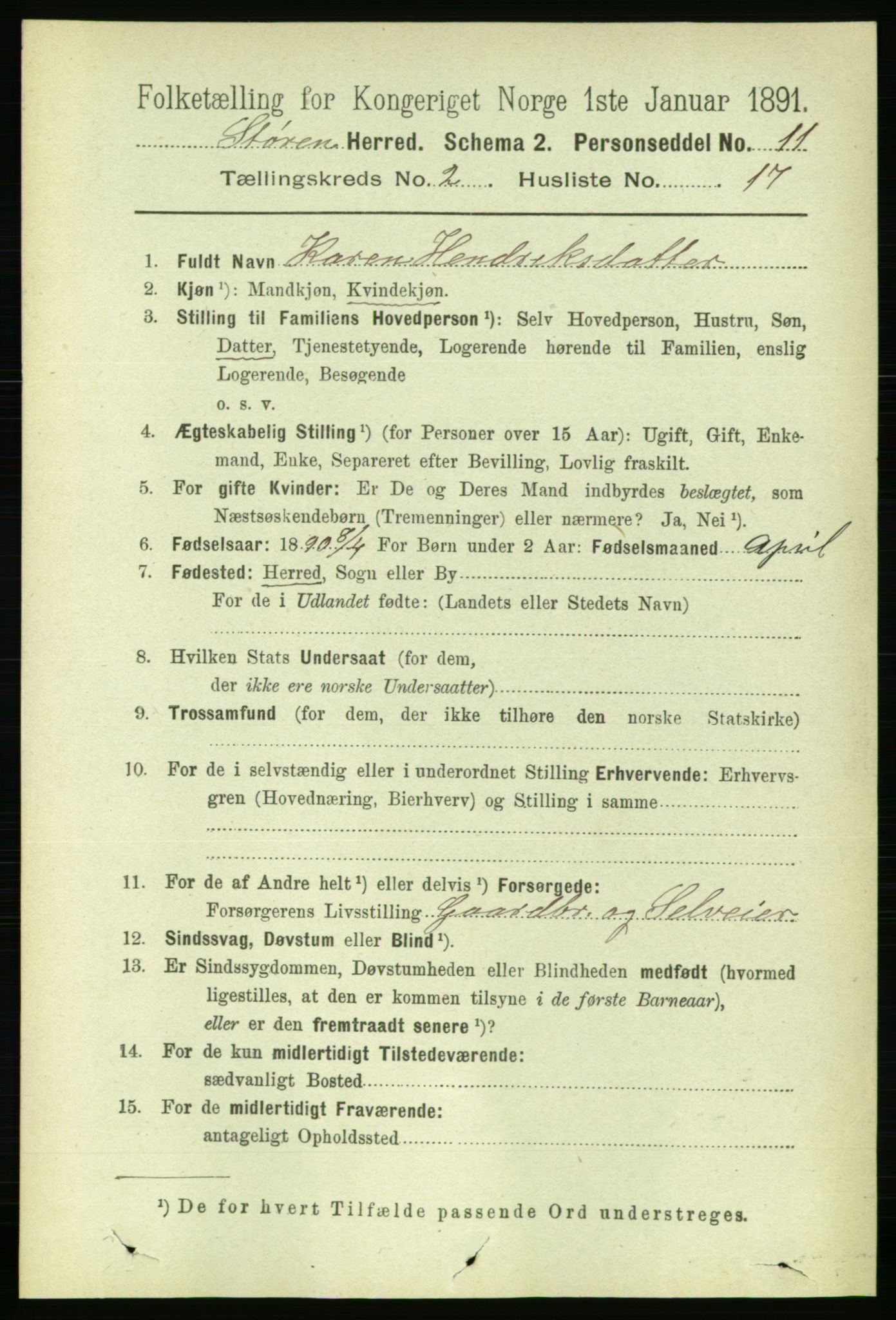 RA, 1891 census for 1648 Støren, 1891, p. 520