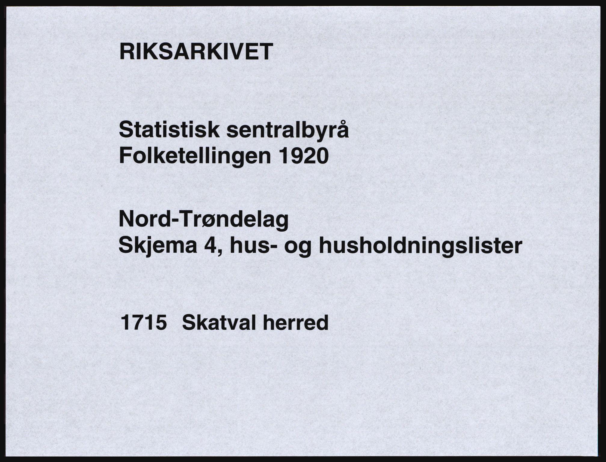 SAT, 1920 census for Skatval, 1920, p. 35