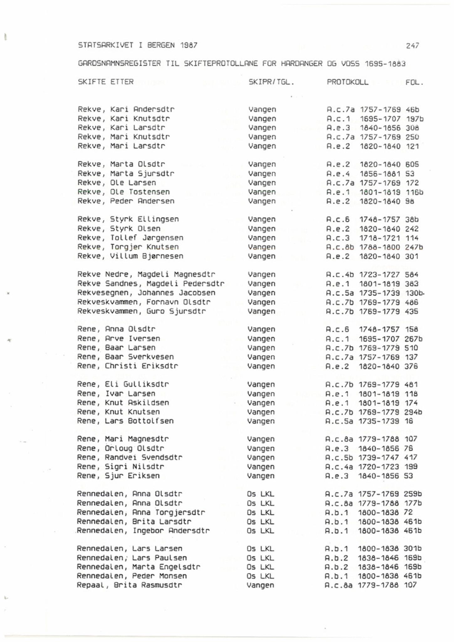 Hardanger og Voss sorenskriveri, SAB/A-2501/4, 1695-1883, p. 1247