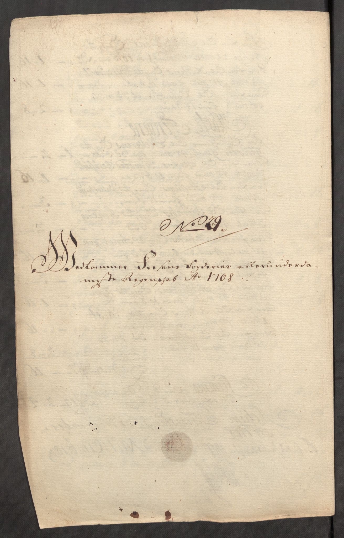 Rentekammeret inntil 1814, Reviderte regnskaper, Fogderegnskap, AV/RA-EA-4092/R57/L3858: Fogderegnskap Fosen, 1708-1709, p. 195