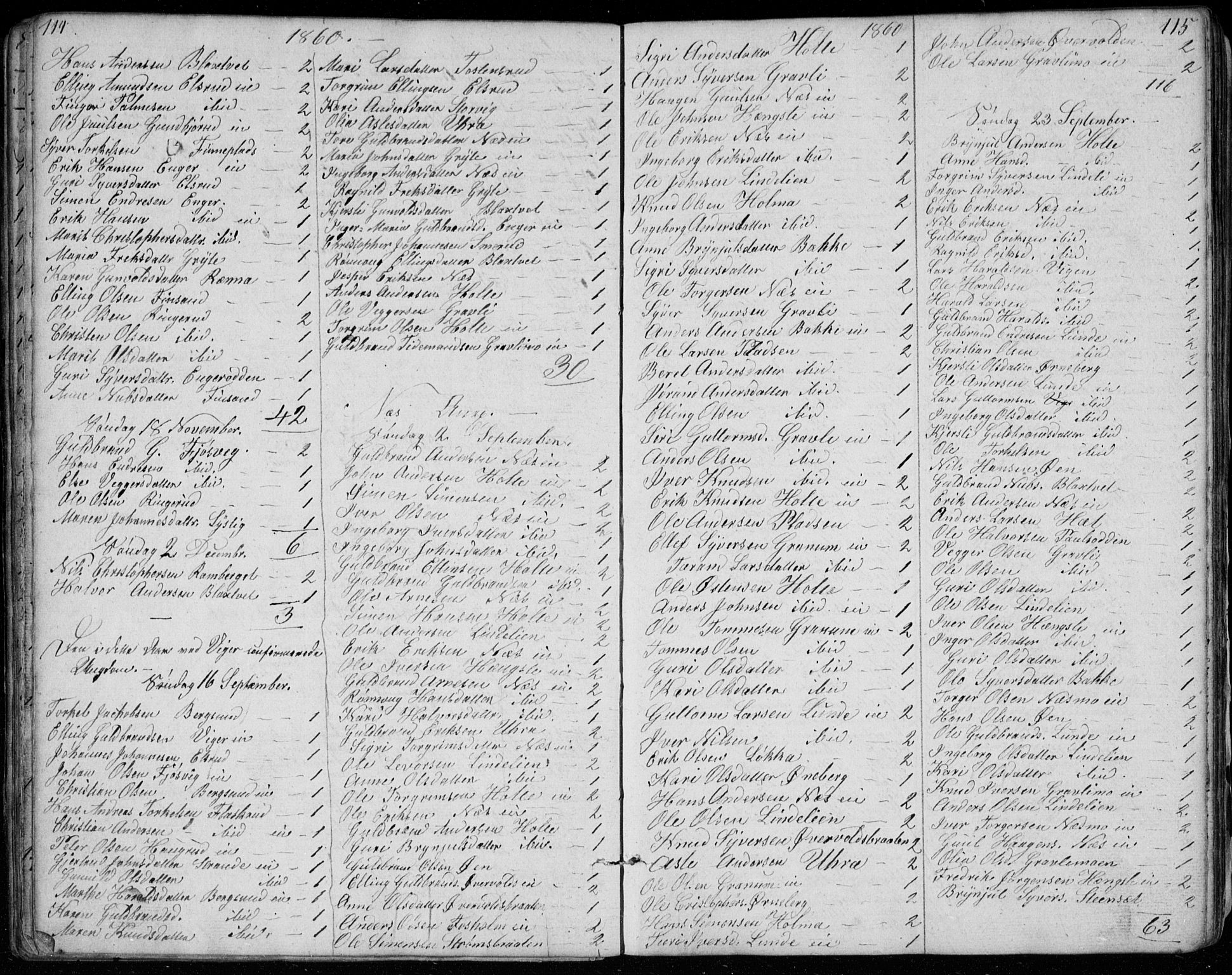 Ådal kirkebøker, SAKO/A-248/G/Ga/L0002: Parish register (copy) no. I 2, 1840-1861, p. 114-115