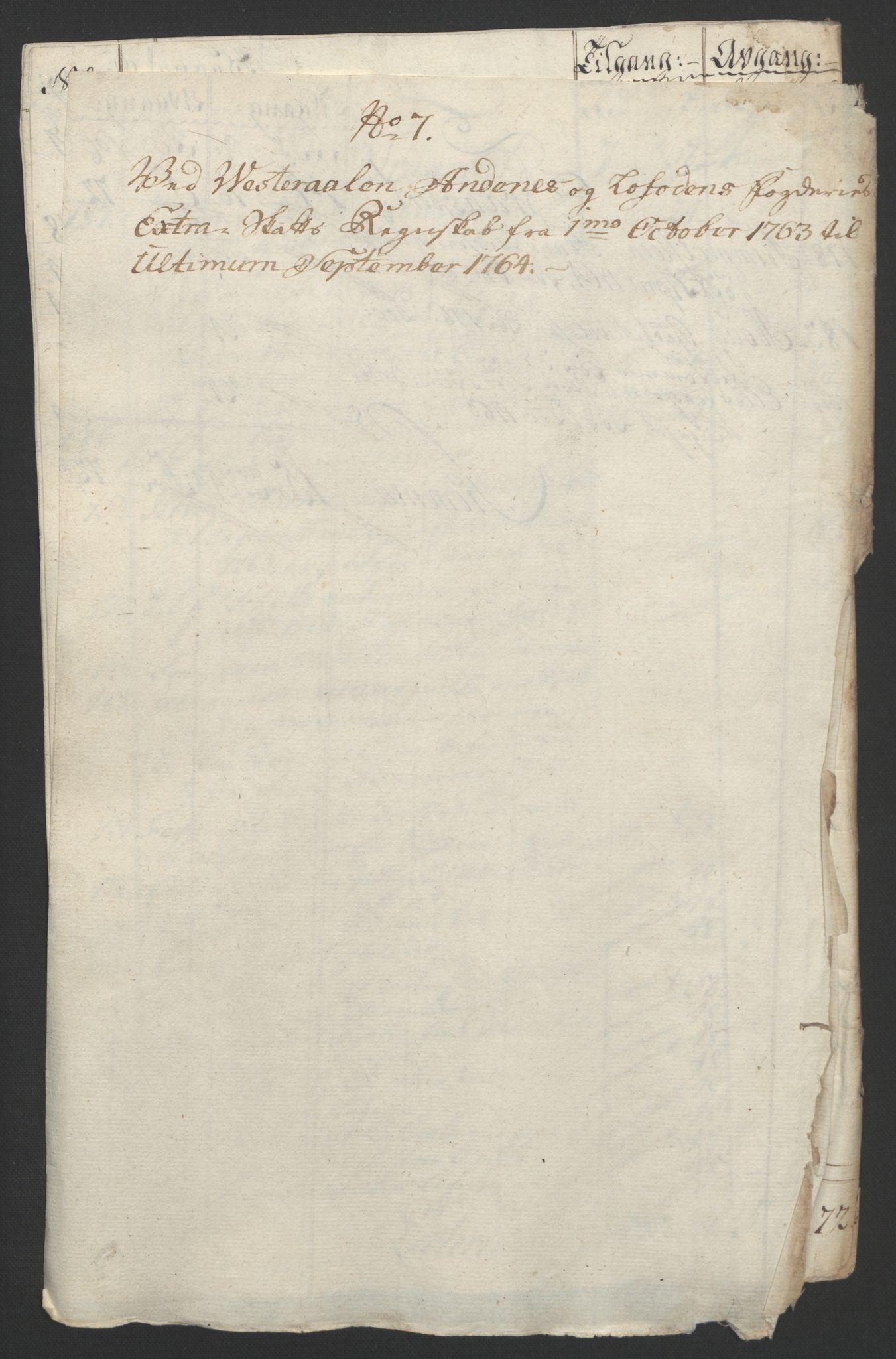 Rentekammeret inntil 1814, Reviderte regnskaper, Fogderegnskap, AV/RA-EA-4092/R67/L4747: Ekstraskatten Vesterålen, Andenes og Lofoten, 1762-1766, p. 311