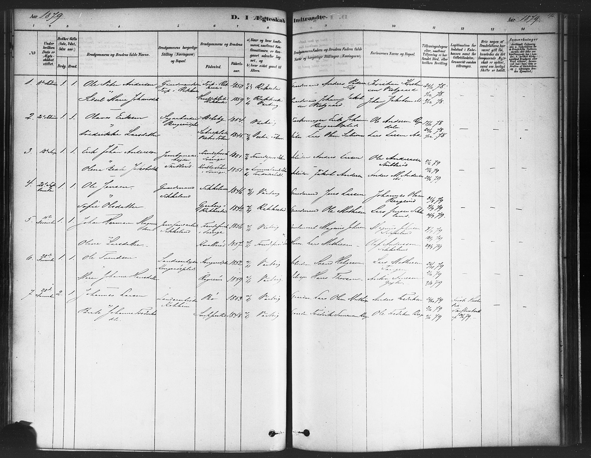Varteig prestekontor Kirkebøker, AV/SAO-A-10447a/F/Fa/L0002: Parish register (official) no. 2, 1878-1899, p. 176