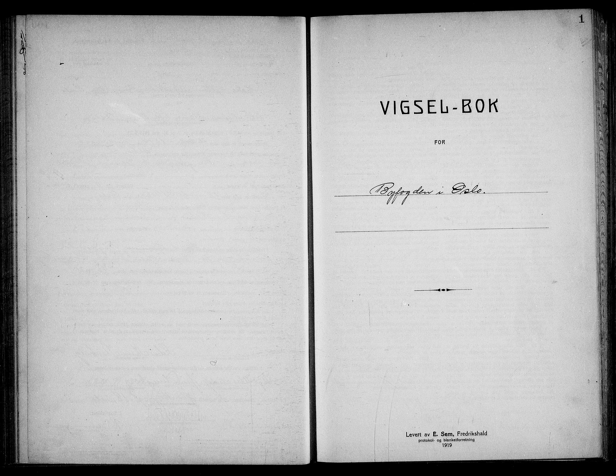 Oslo byfogd avd. I, SAO/A-10220/L/Lb/Lbb/L0021: Notarialprotokoll, rekke II: Vigsler, 1930-1932, p. 1a