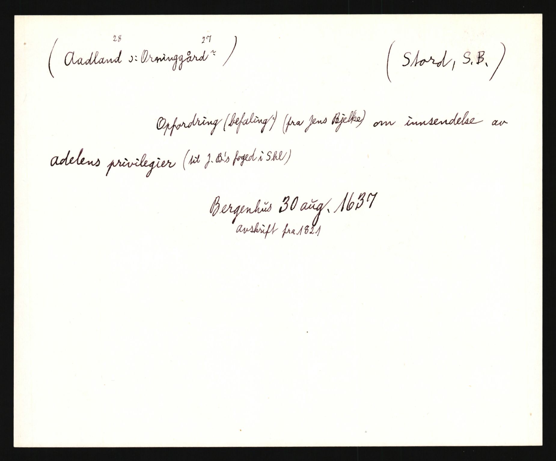 Riksarkivets diplomsamling, AV/RA-EA-5965/F35/F35e/L0028: Registreringssedler Hordaland 1, 1400-1700, p. 307