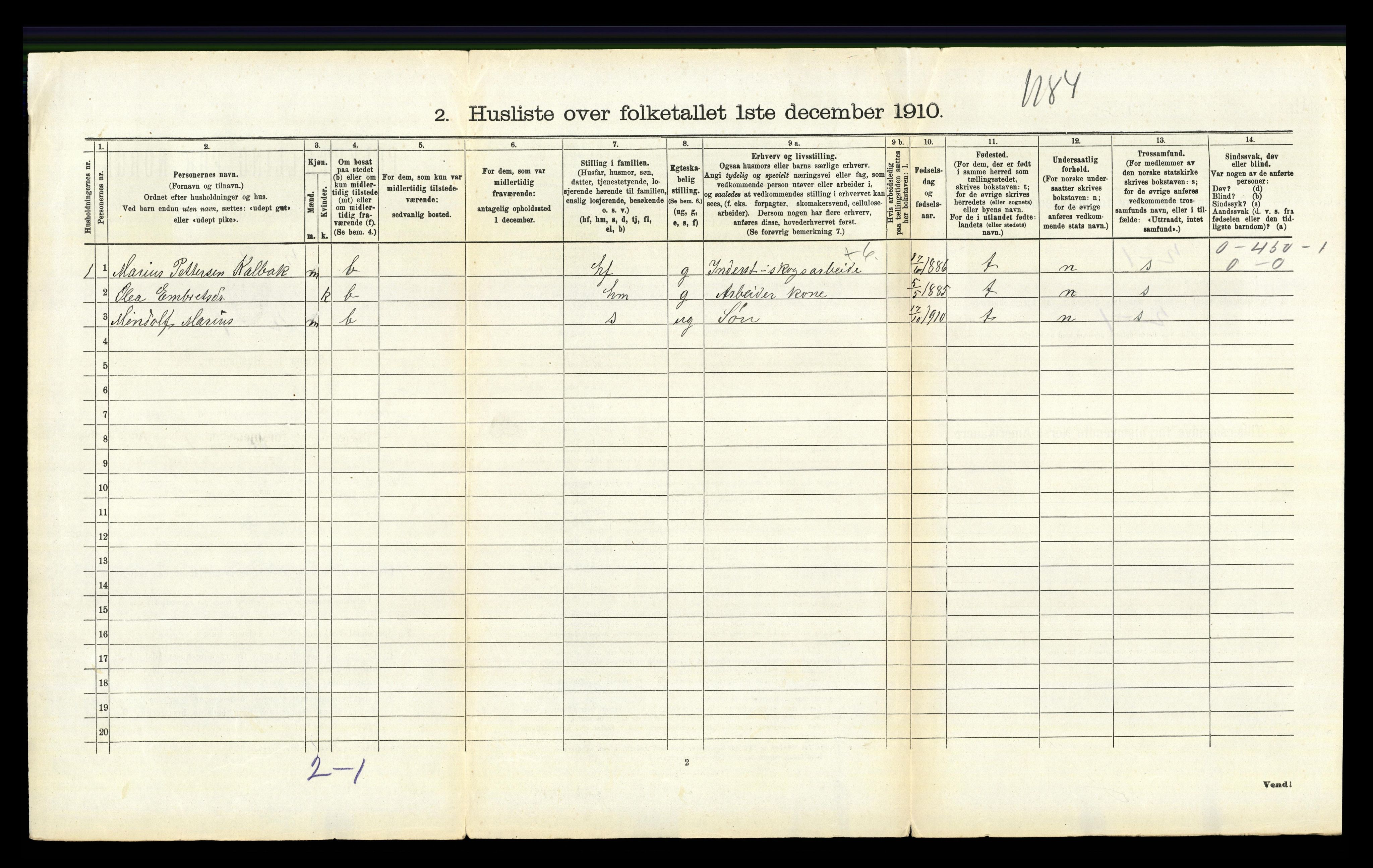 RA, 1910 census for Våler, 1910, p. 492