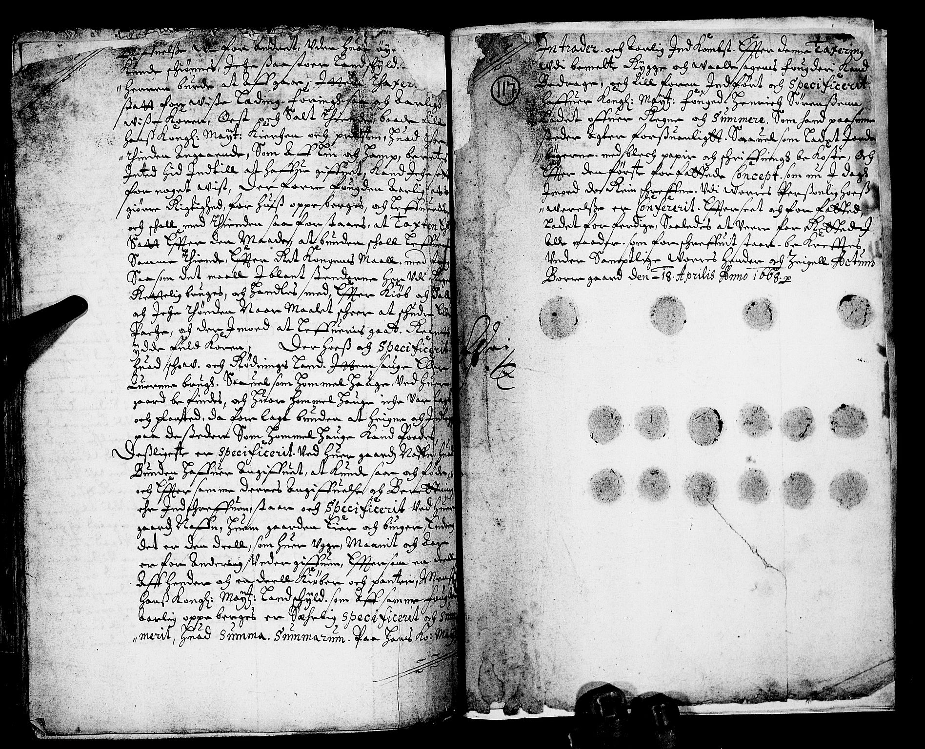 Rentekammeret inntil 1814, Realistisk ordnet avdeling, AV/RA-EA-4070/N/Nb/Nba/L0003: Verne kloster len, 1668, p. 116b-117a