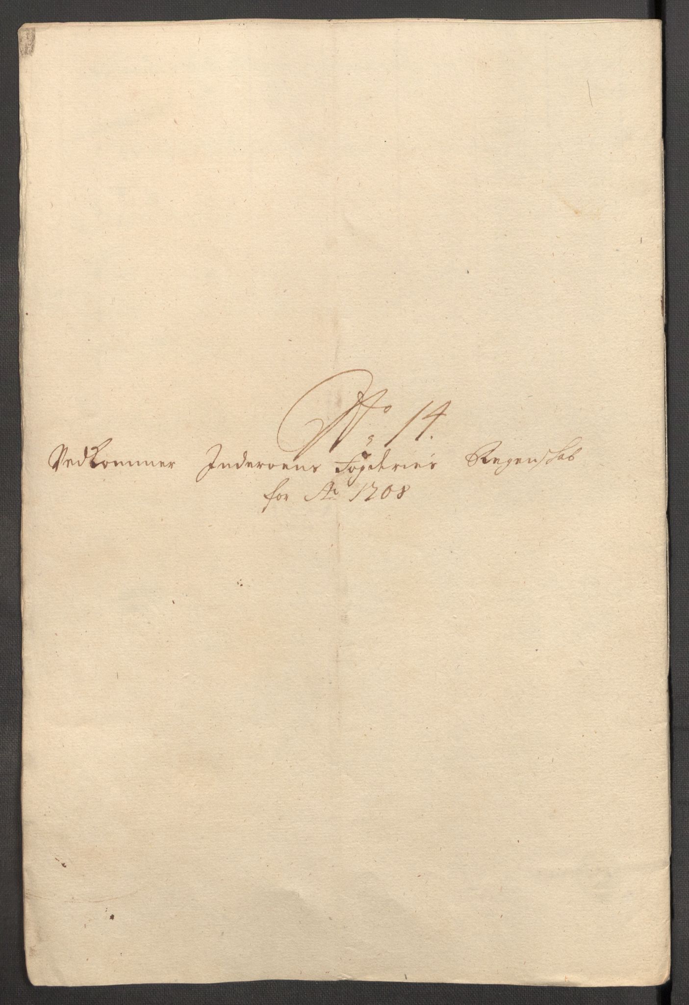 Rentekammeret inntil 1814, Reviderte regnskaper, Fogderegnskap, AV/RA-EA-4092/R63/L4316: Fogderegnskap Inderøy, 1708, p. 197