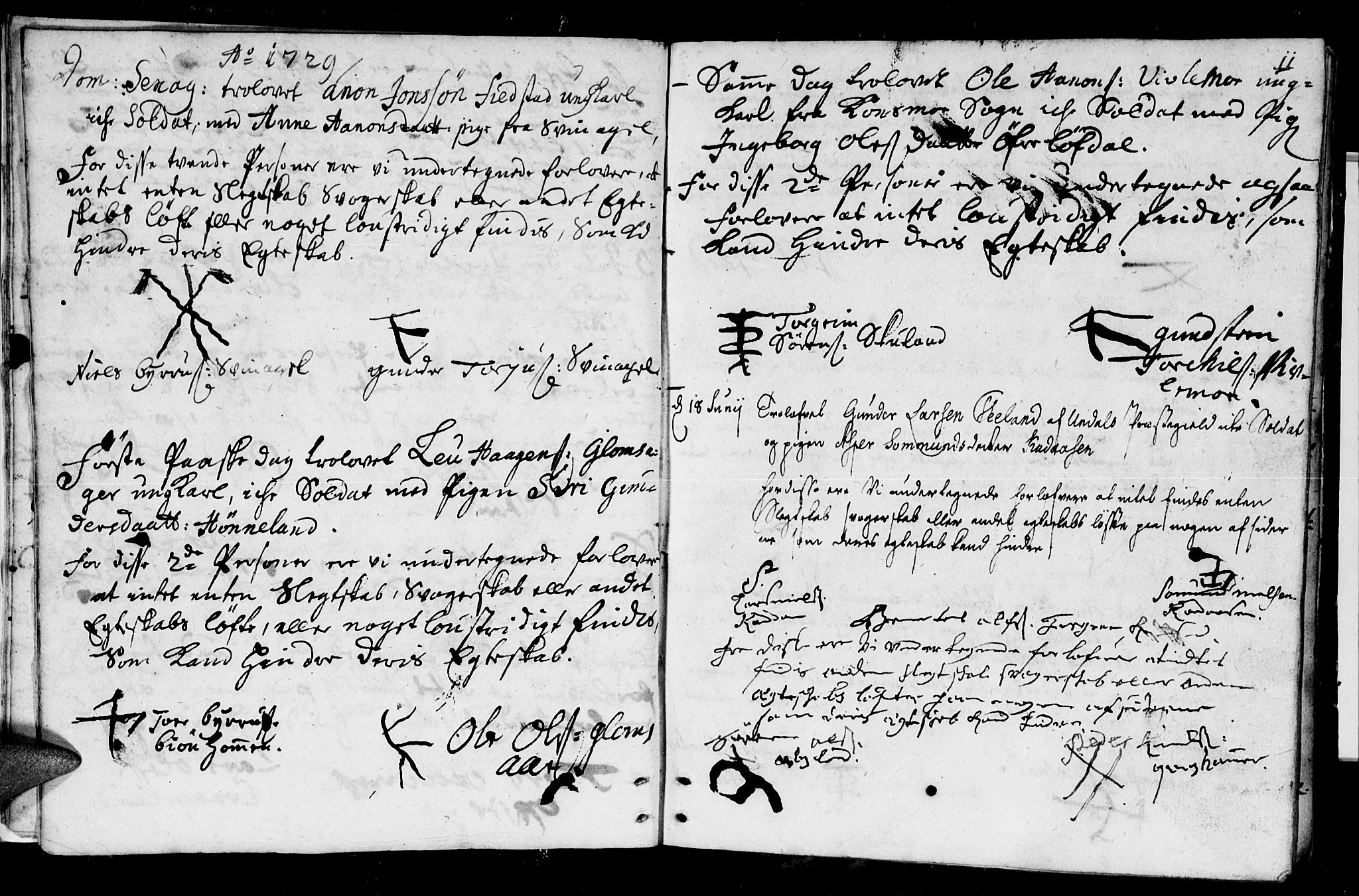 Holum sokneprestkontor, AV/SAK-1111-0022/F/Fa/Fab/L0001: Parish register (official) no. A 1, 1720-1752, p. 11