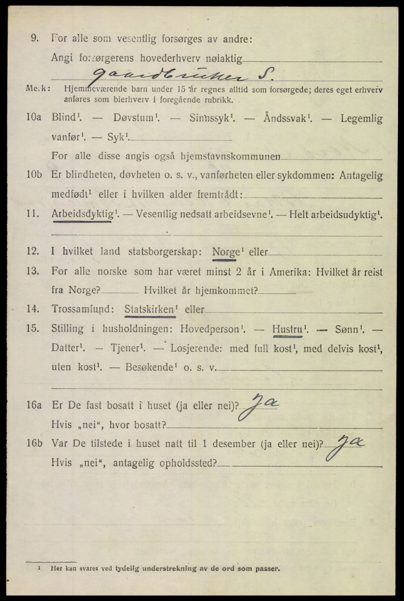 SAH, 1920 census for Nord-Aurdal, 1920, p. 6211