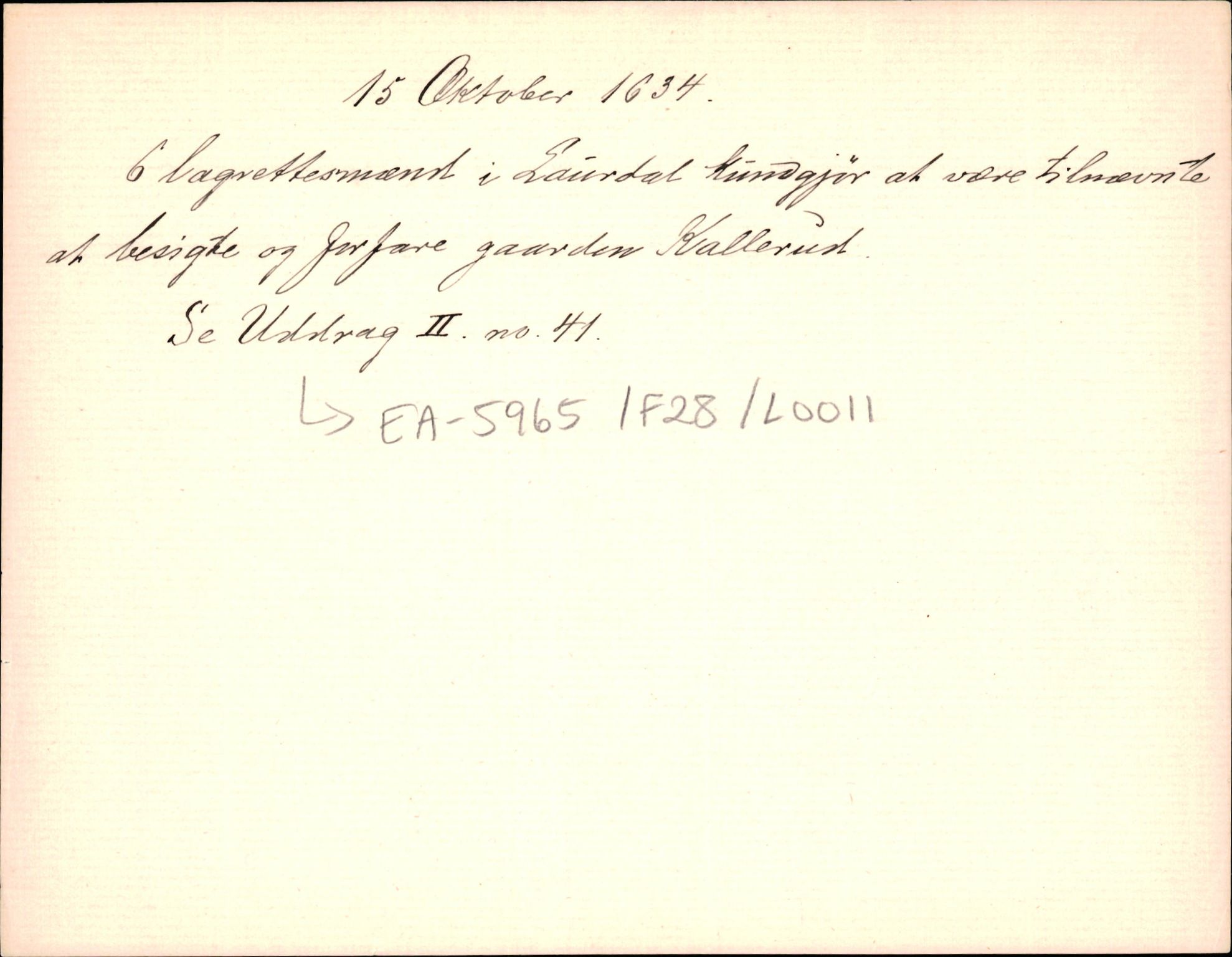 Riksarkivets diplomsamling, AV/RA-EA-5965/F35/F35d/L0003: Innlånte diplomer, seddelregister, 1621-1642, p. 455