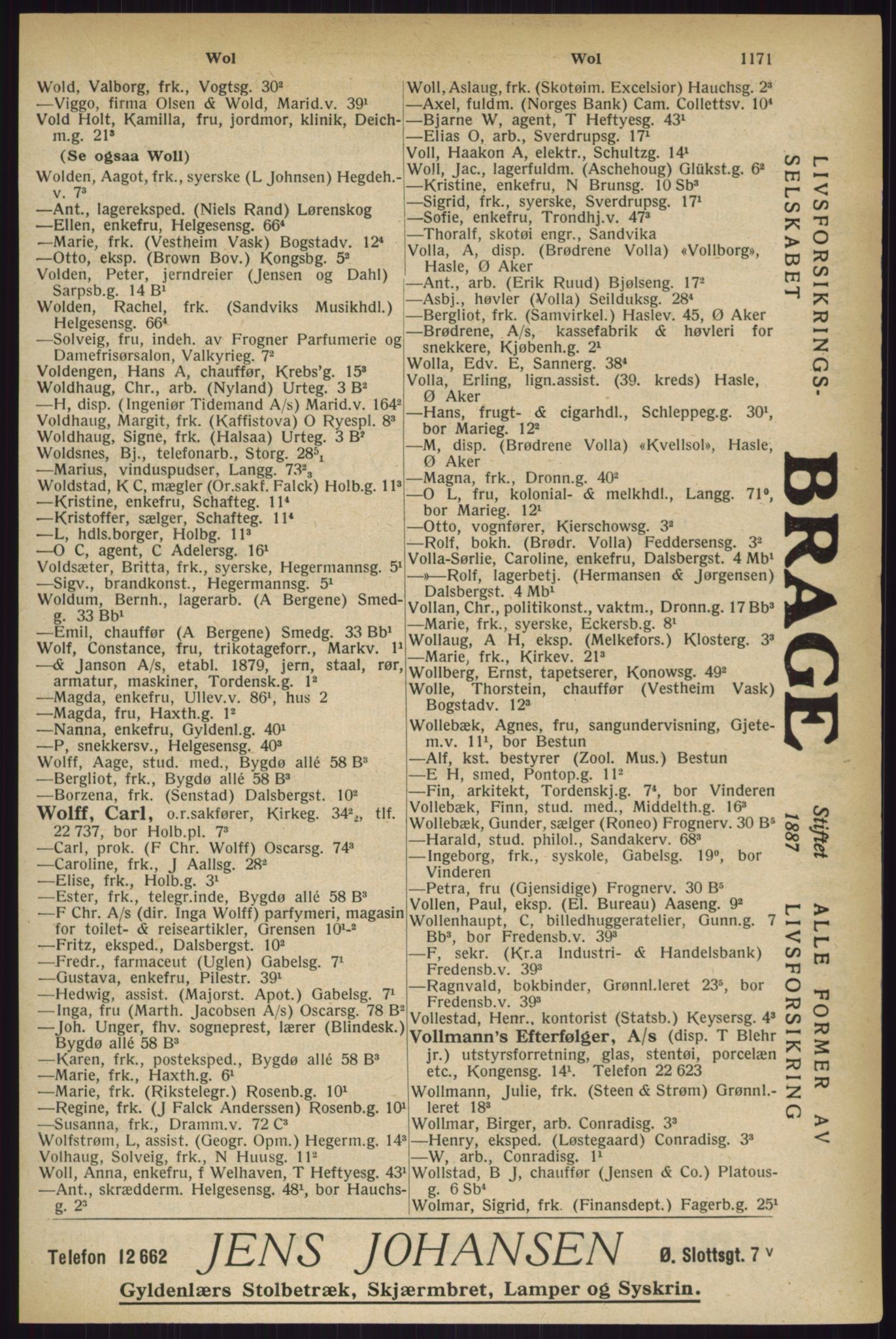 Kristiania/Oslo adressebok, PUBL/-, 1927, p. 1171