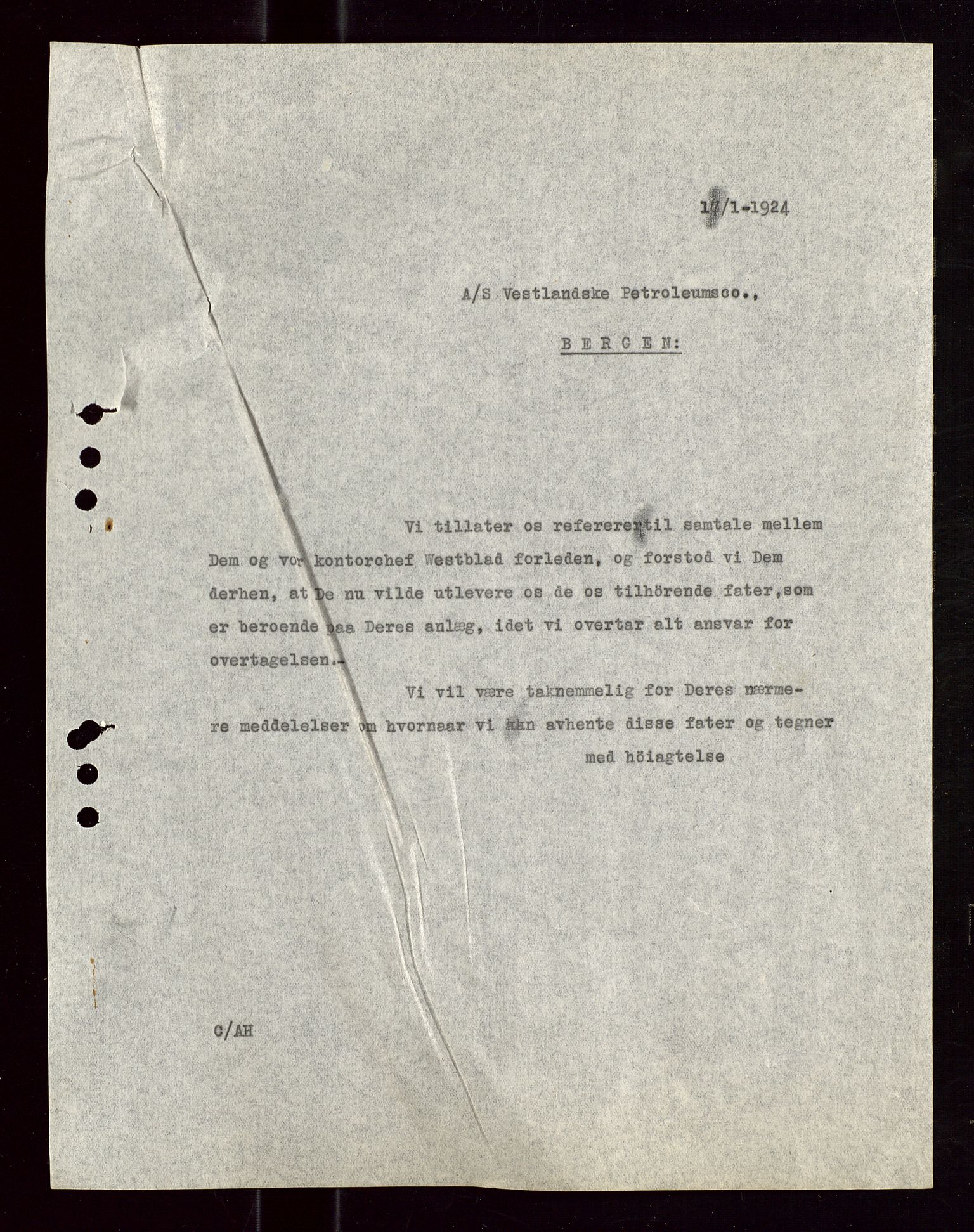 Pa 1521 - A/S Norske Shell, AV/SAST-A-101915/E/Ea/Eaa/L0013: Sjefskorrespondanse, 1924, p. 719