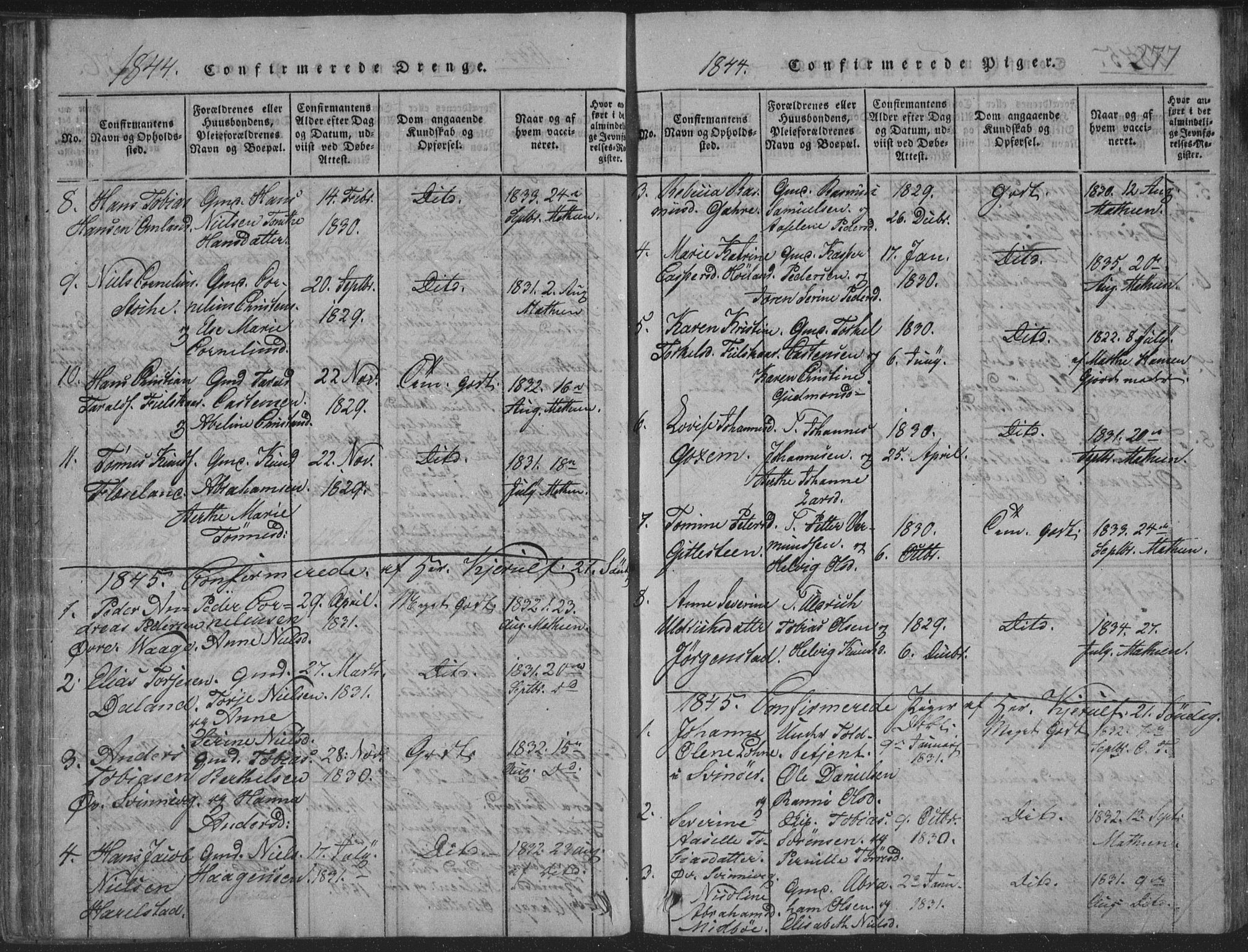 Sør-Audnedal sokneprestkontor, AV/SAK-1111-0039/F/Fb/Fba/L0001: Parish register (copy) no. B 1, 1815-1850, p. 277