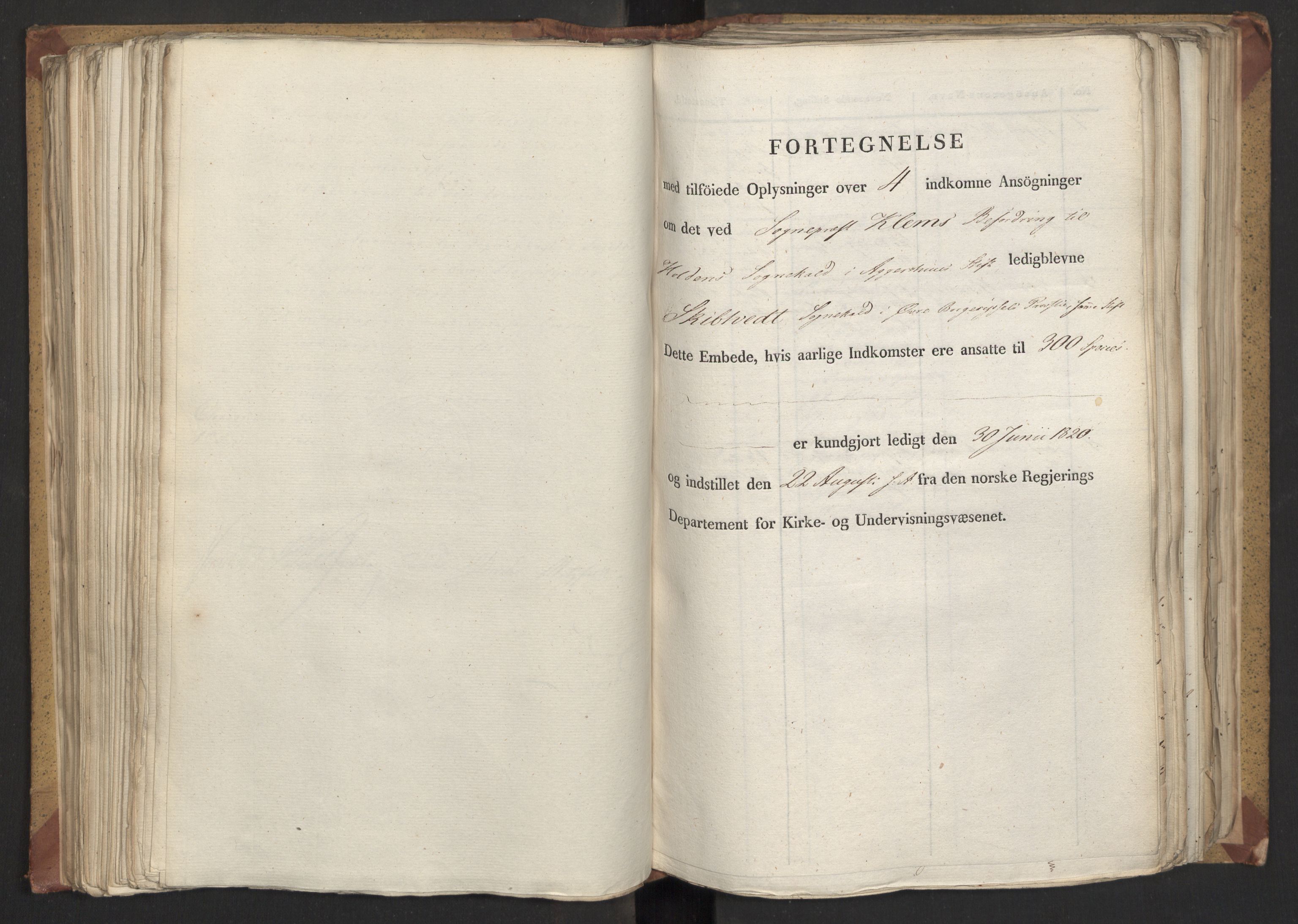 Statsrådsavdelingen i Stockholm, AV/RA-S-1003/D/Da/L0023: Regjeringsinnstillinger nr. 4566-4662, 1820, p. 193