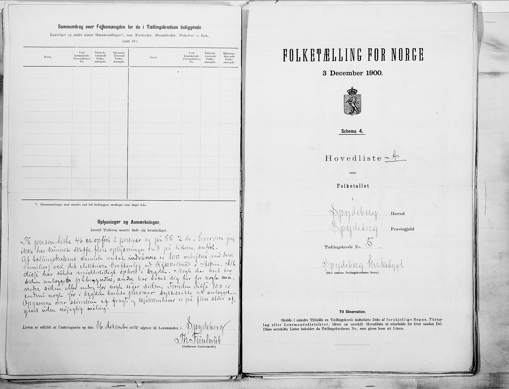 SAO, 1900 census for Spydeberg, 1900, p. 18