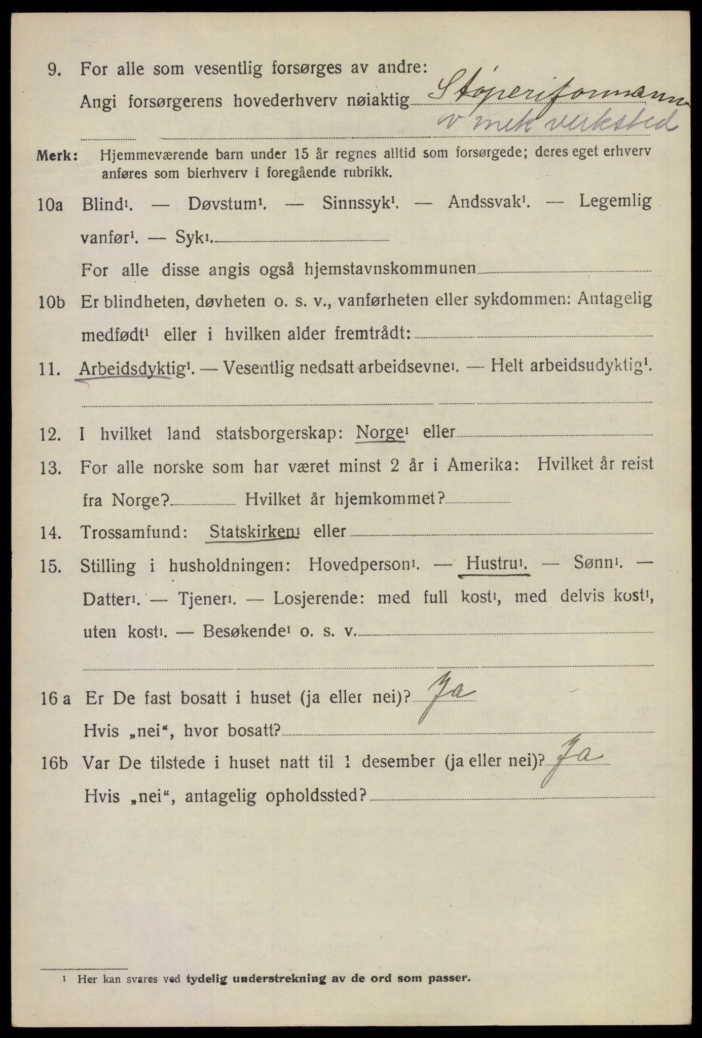 SAO, 1920 census for Skedsmo, 1920, p. 11626