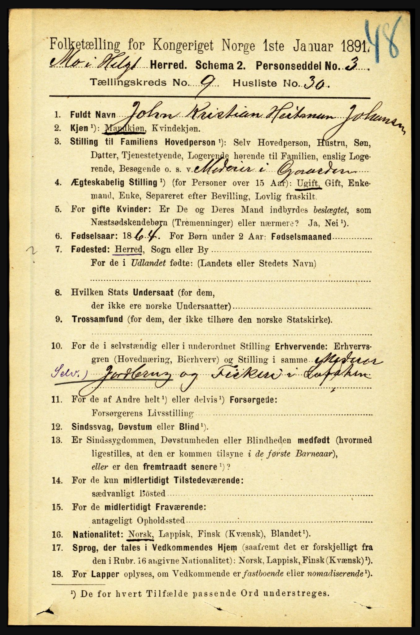 RA, 1891 census for 1833 Mo, 1891, p. 3819