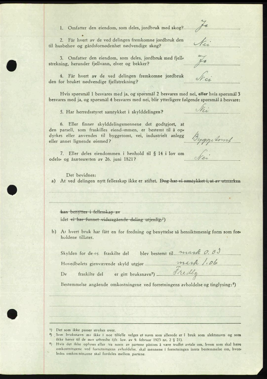 Romsdal sorenskriveri, AV/SAT-A-4149/1/2/2C: Mortgage book no. A21, 1946-1946, Diary no: : 2650/1946