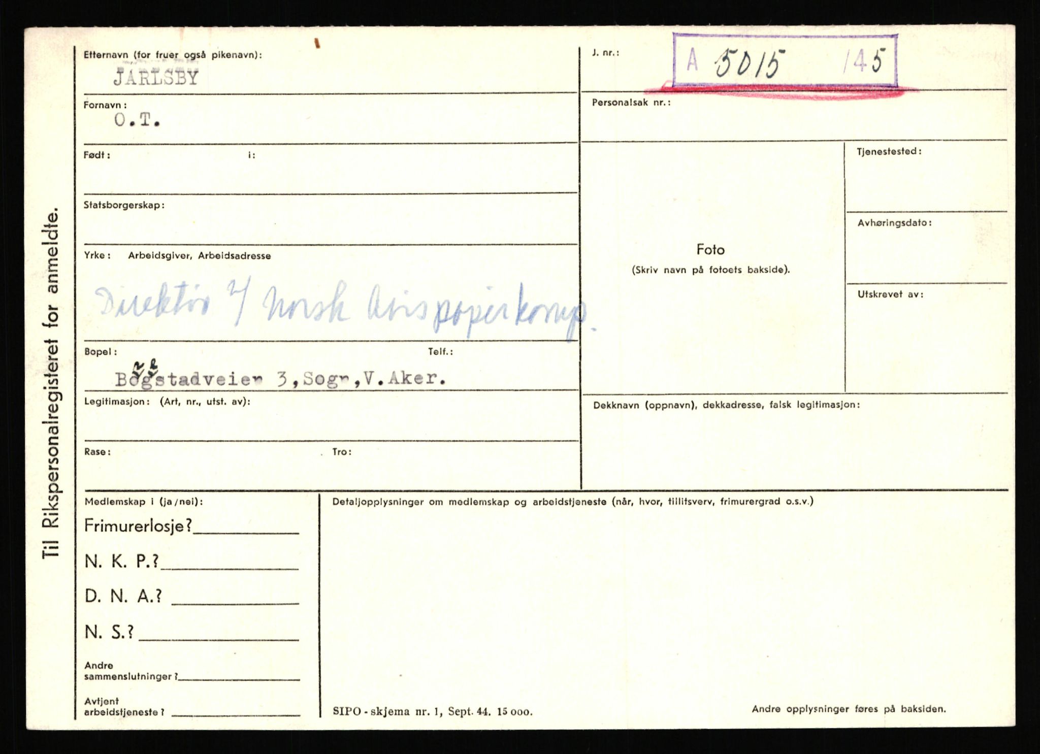 Statspolitiet - Hovedkontoret / Osloavdelingen, AV/RA-S-1329/C/Ca/L0007: Hol - Joelsen, 1943-1945, p. 3508
