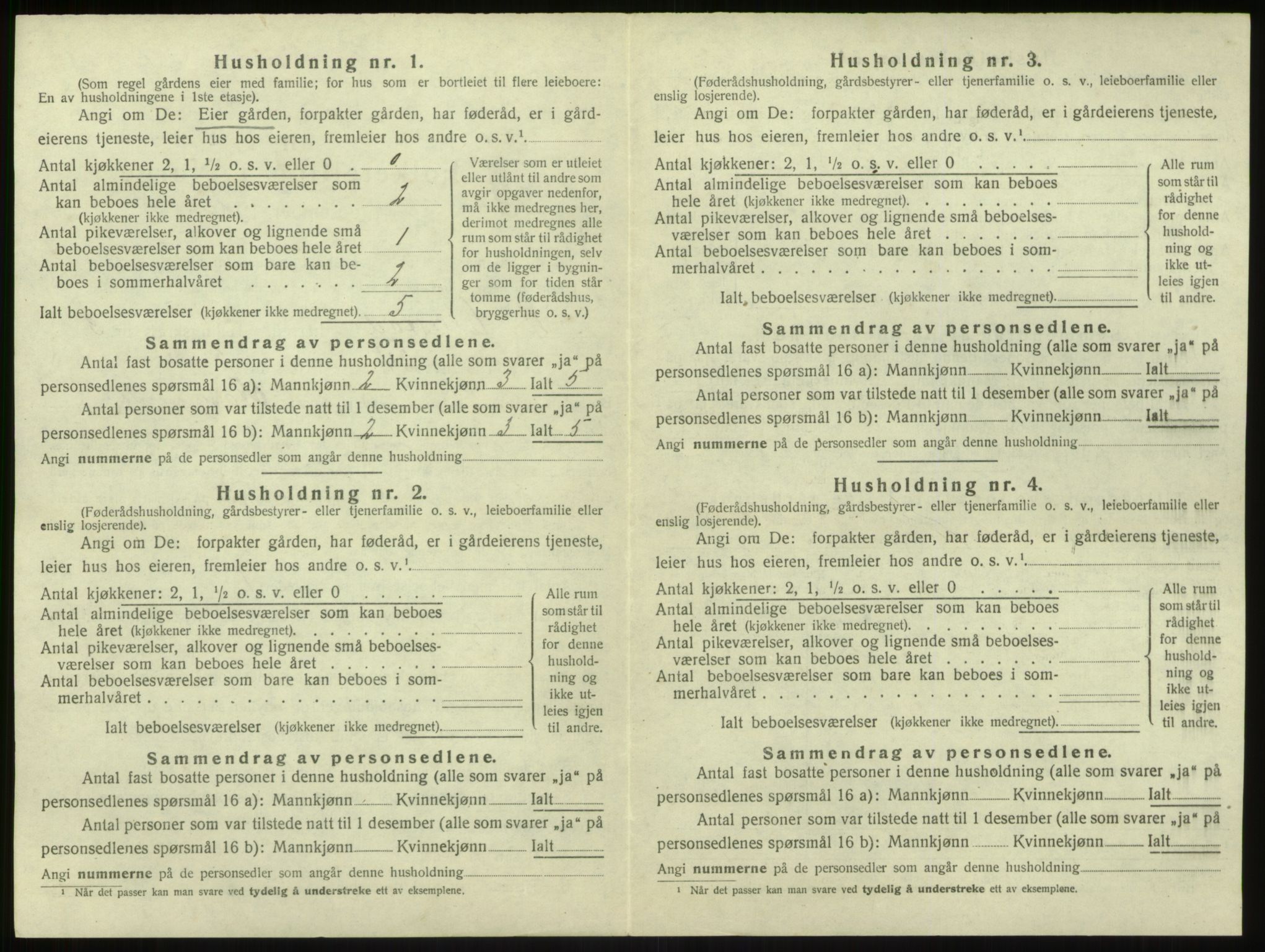 SAB, 1920 census for Hyllestad, 1920, p. 208