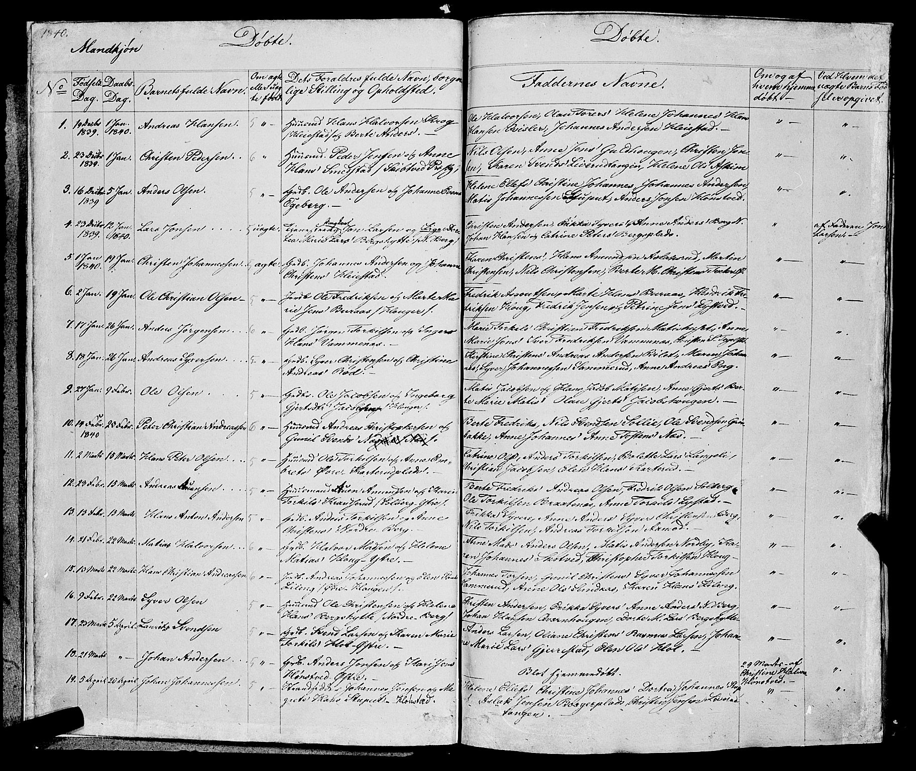 Skiptvet prestekontor Kirkebøker, AV/SAO-A-20009/F/Fa/L0006: Parish register (official) no. 6, 1839-1860, p. 4