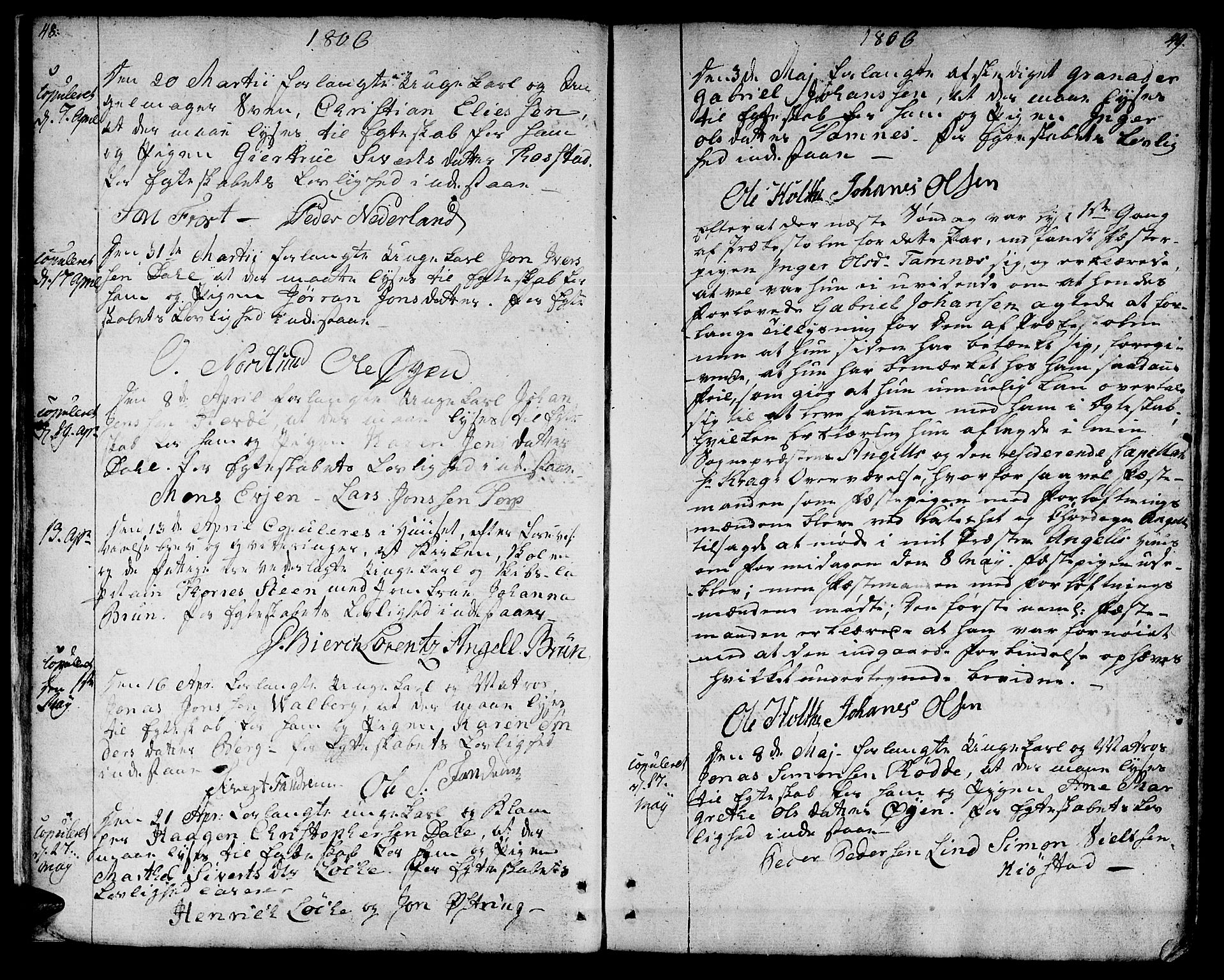 Ministerialprotokoller, klokkerbøker og fødselsregistre - Sør-Trøndelag, SAT/A-1456/601/L0042: Parish register (official) no. 601A10, 1802-1830, p. 48-49