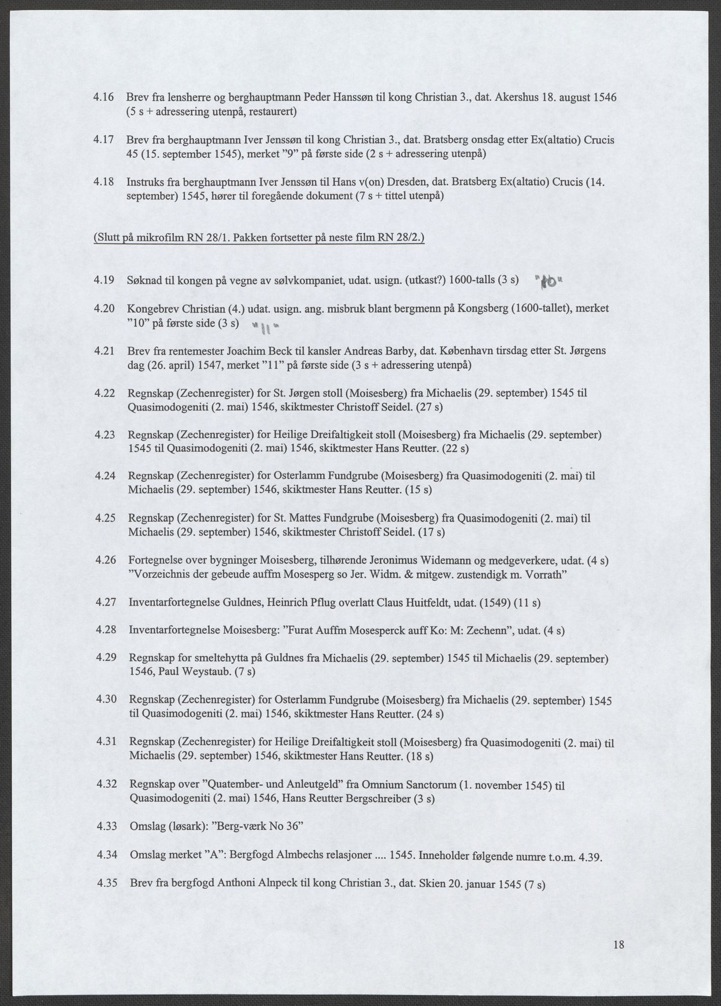 Tyske Kansellis innenrikske avdeling, AV/RA-EA-5864/E/L0003: 4  Bergverkssaker, 1545-1546, p. 4