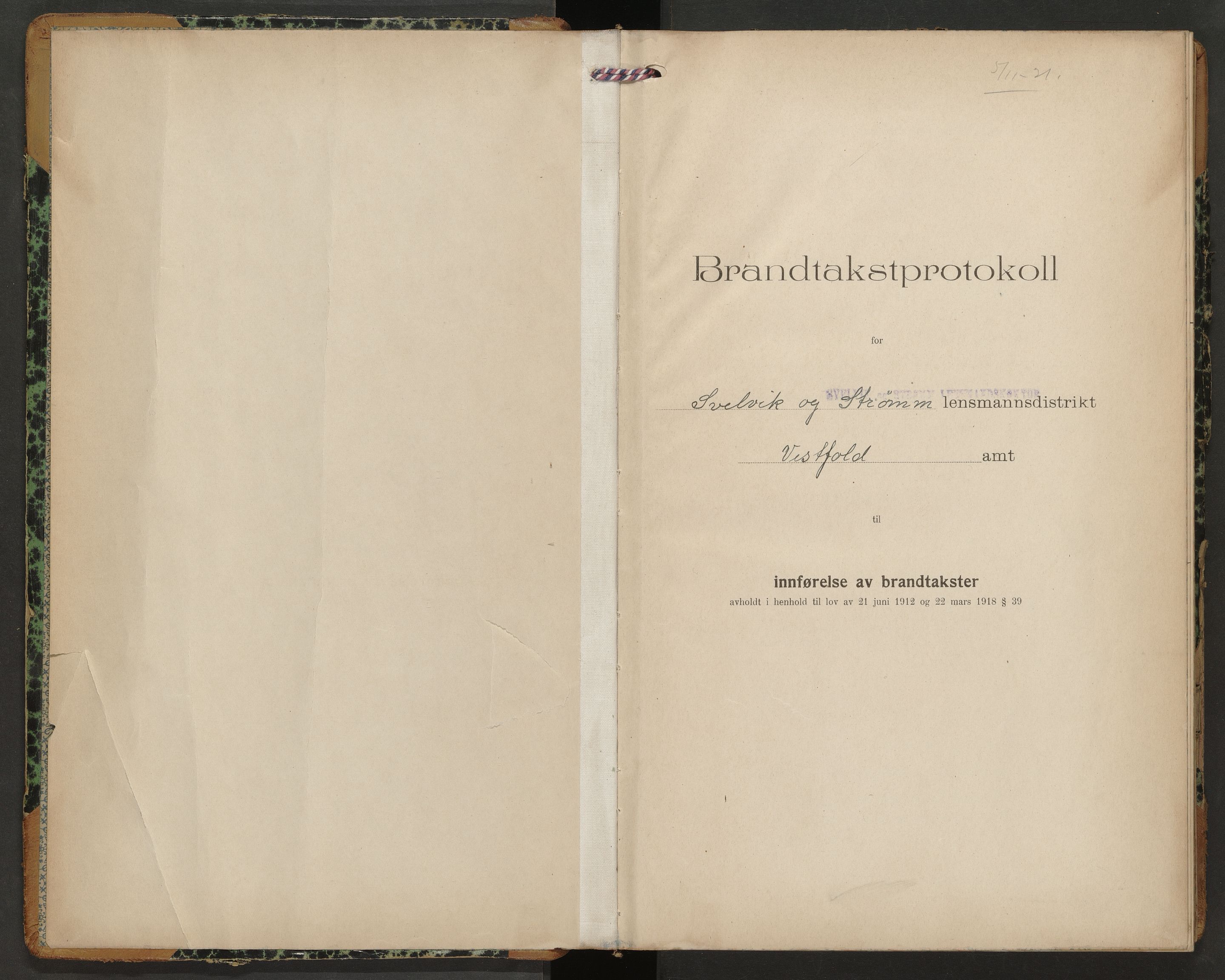 Svelvik og Strømm lensmannskontor, AV/SAKO-A-551/Y/Ye/Yeb/L0002: Skjematakstprotokoll, 1919-1935