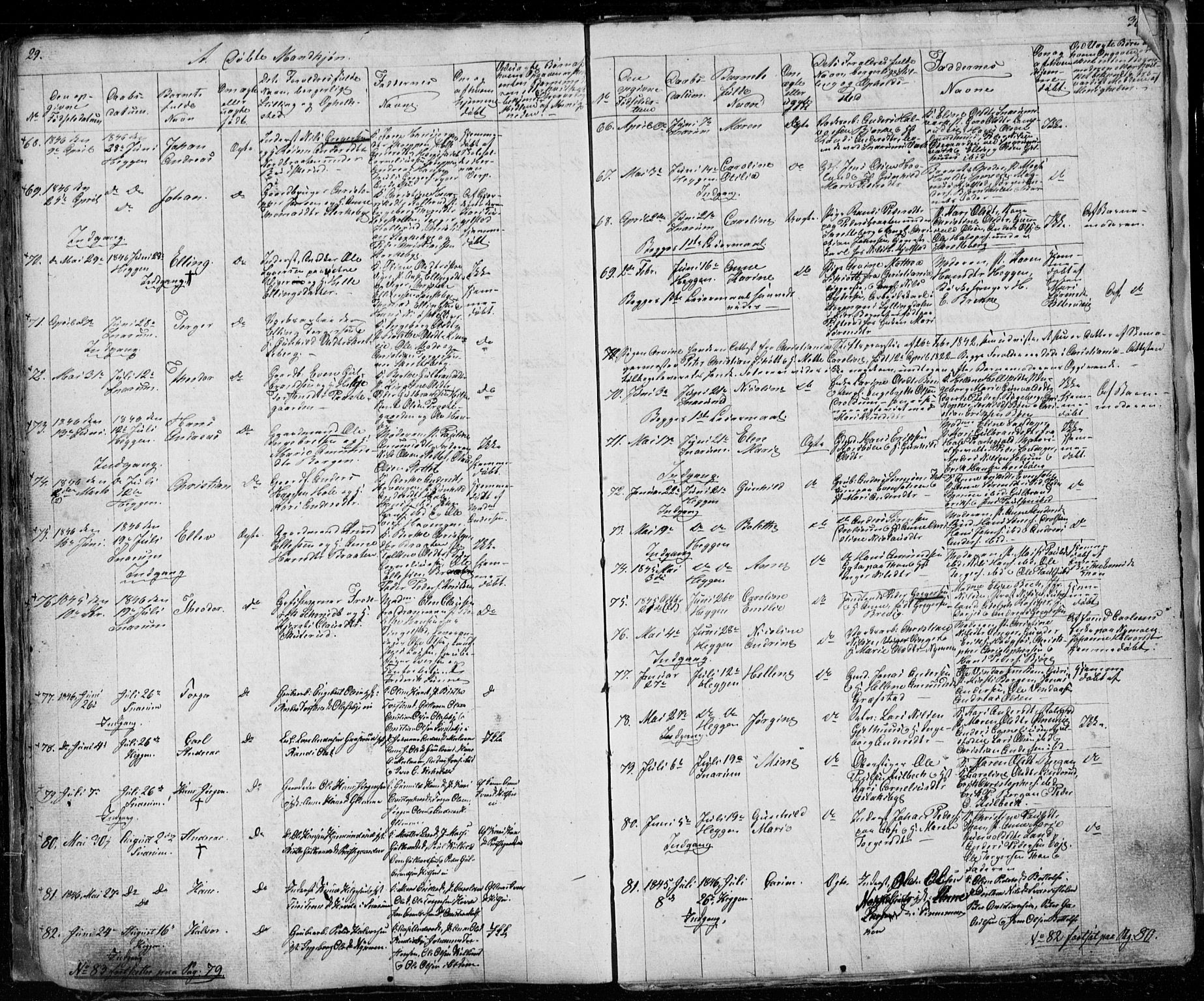 Modum kirkebøker, AV/SAKO-A-234/G/Ga/L0004: Parish register (copy) no. I 4, 1843-1846, p. 29-30